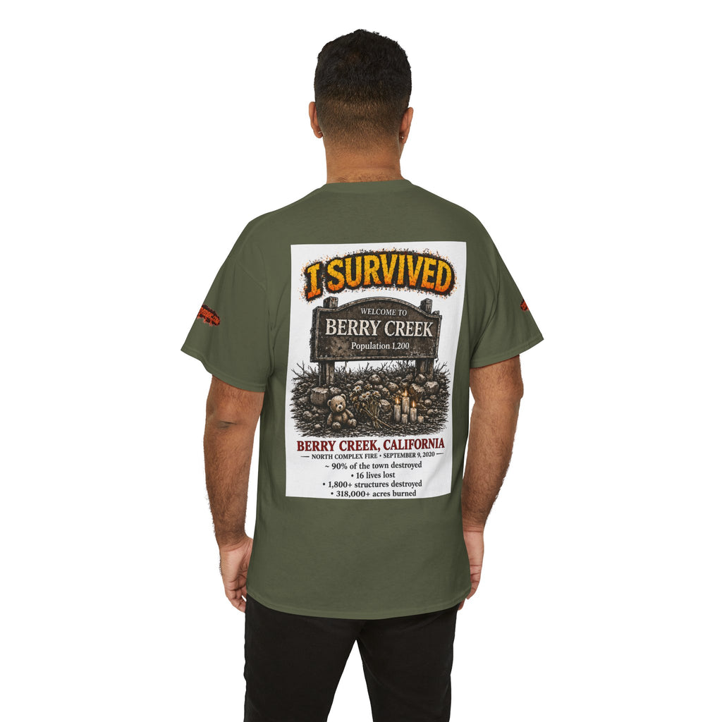 I Survived 2020 — S2:E1 "Berry Creek" | Wildfire Edition Memorial Unisex Heavy Cotton Tee (SPECIAL EDITION)