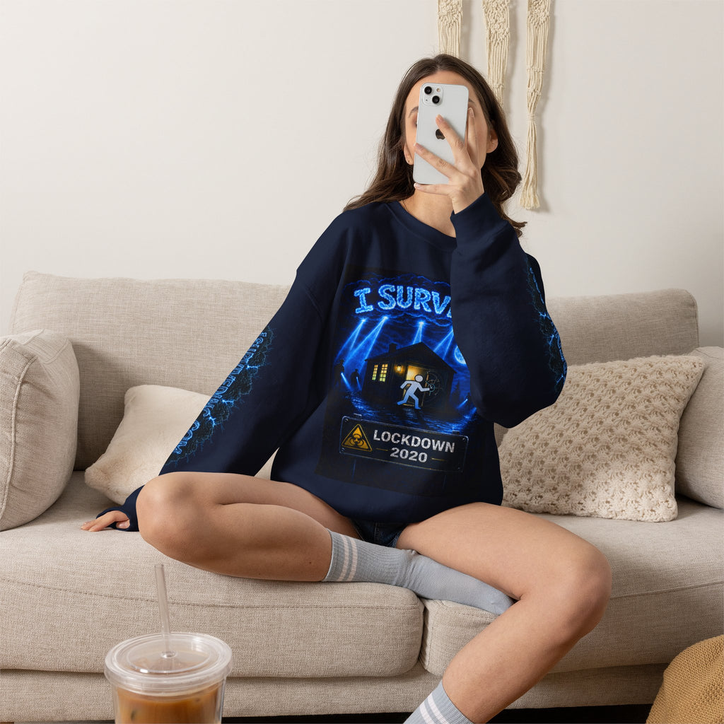 I Survived 2020 — LOCKDOWN S3:E4: "Working From Home" Unisex Heavy Blend™ Crewneck Sweatshirt