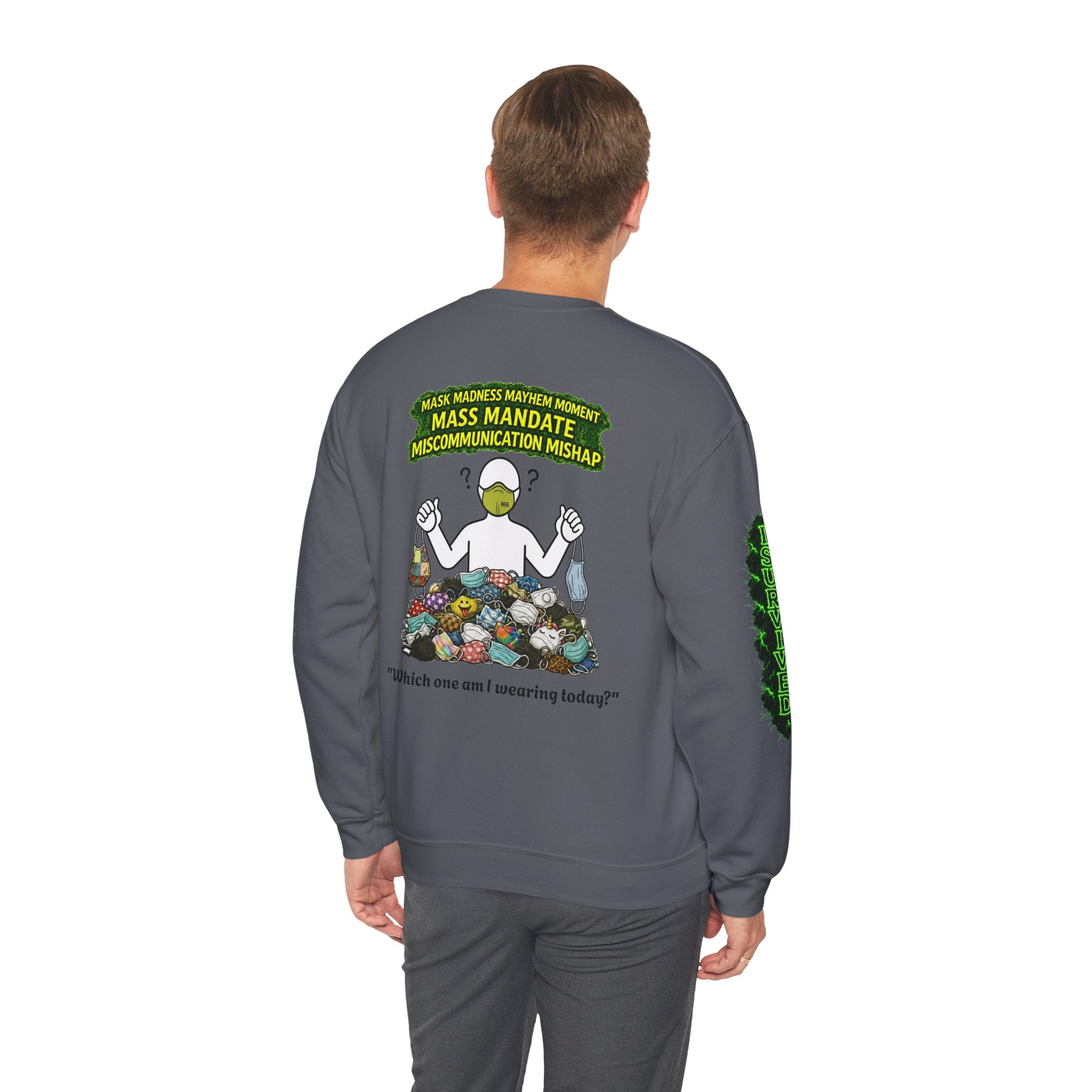 I Survived 2020 — PANDEMIC S1:E4: Director's Cut "Mask Madness" Unisex Heavy Blend™ Crewneck Sweatshirt