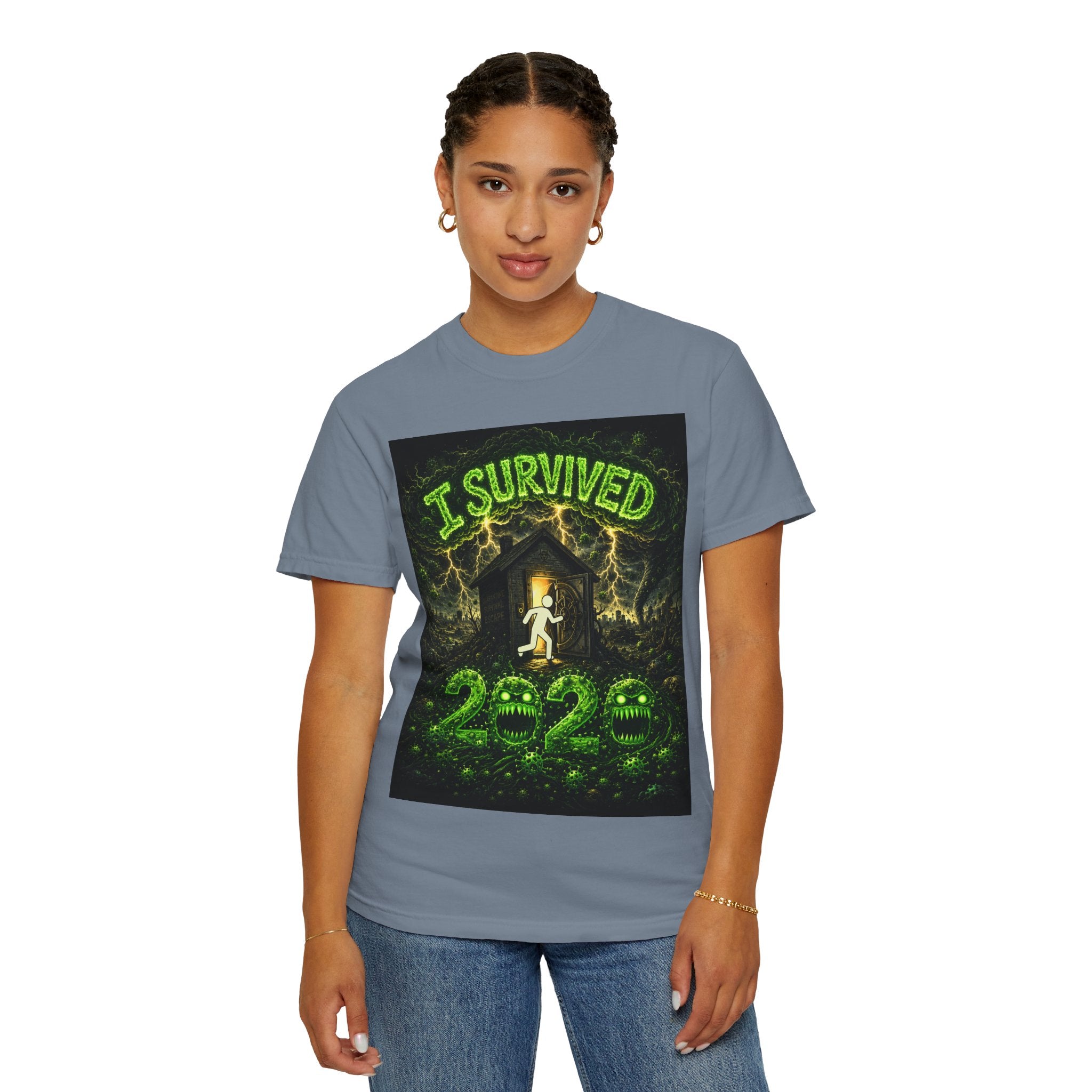 I Survived 2020 — S1:E3 "The Jab!" | Pandemic Edition Unisex Garment-Dyed T-shirt