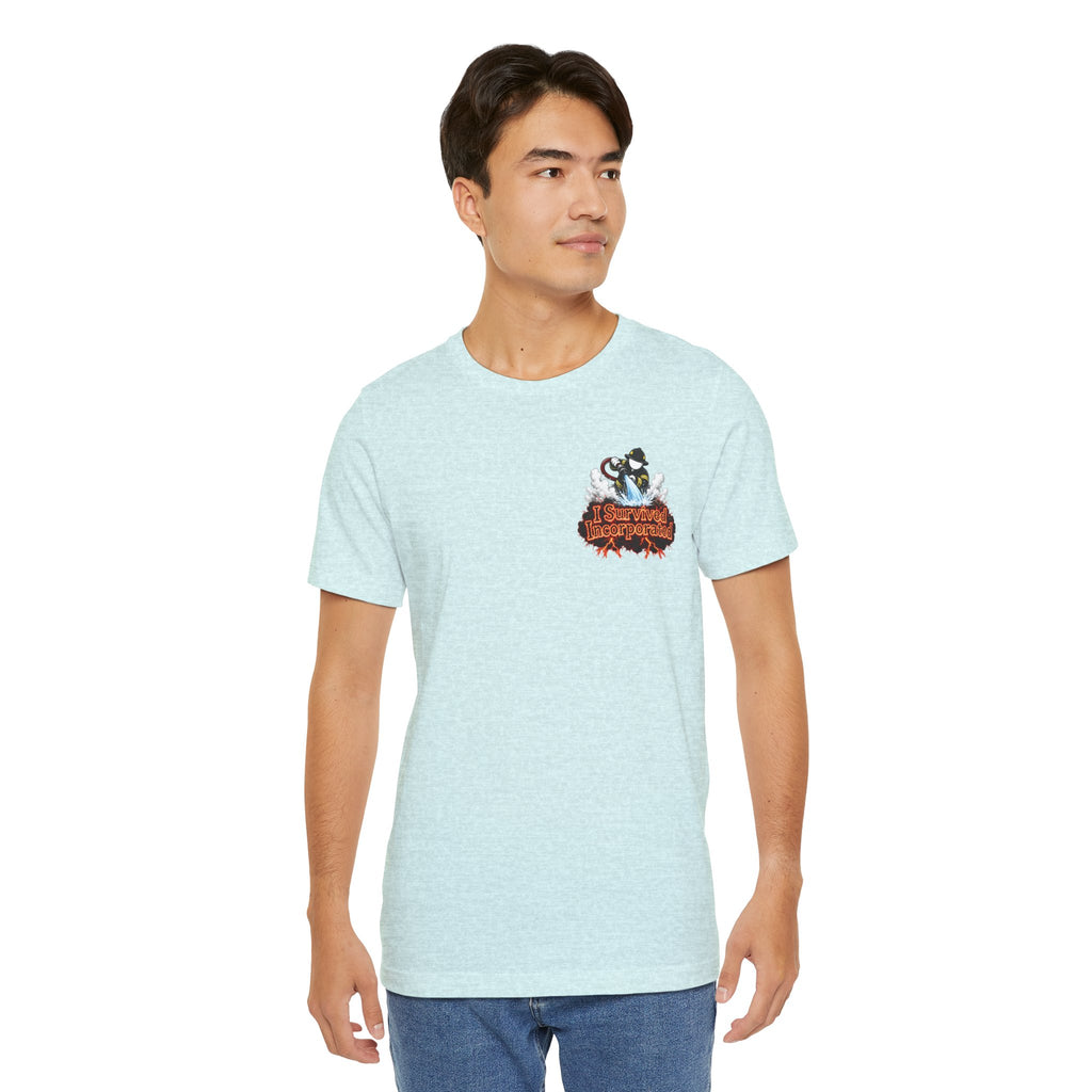 I Survived 2020 — "Please Stand By" Test Pattern Tee Wildfire Signal Edition Summer Premiere Unisex Jersey Short Sleeve Tee
