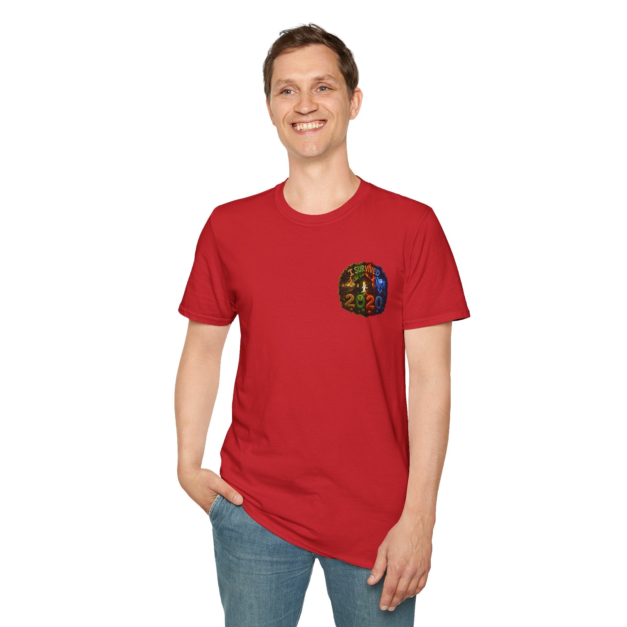 I Survived 2020 — "No Signal" Test Pattern Tee Alien Broadcast Finale Summer Premiere Unisex Softstyle T-Shirt