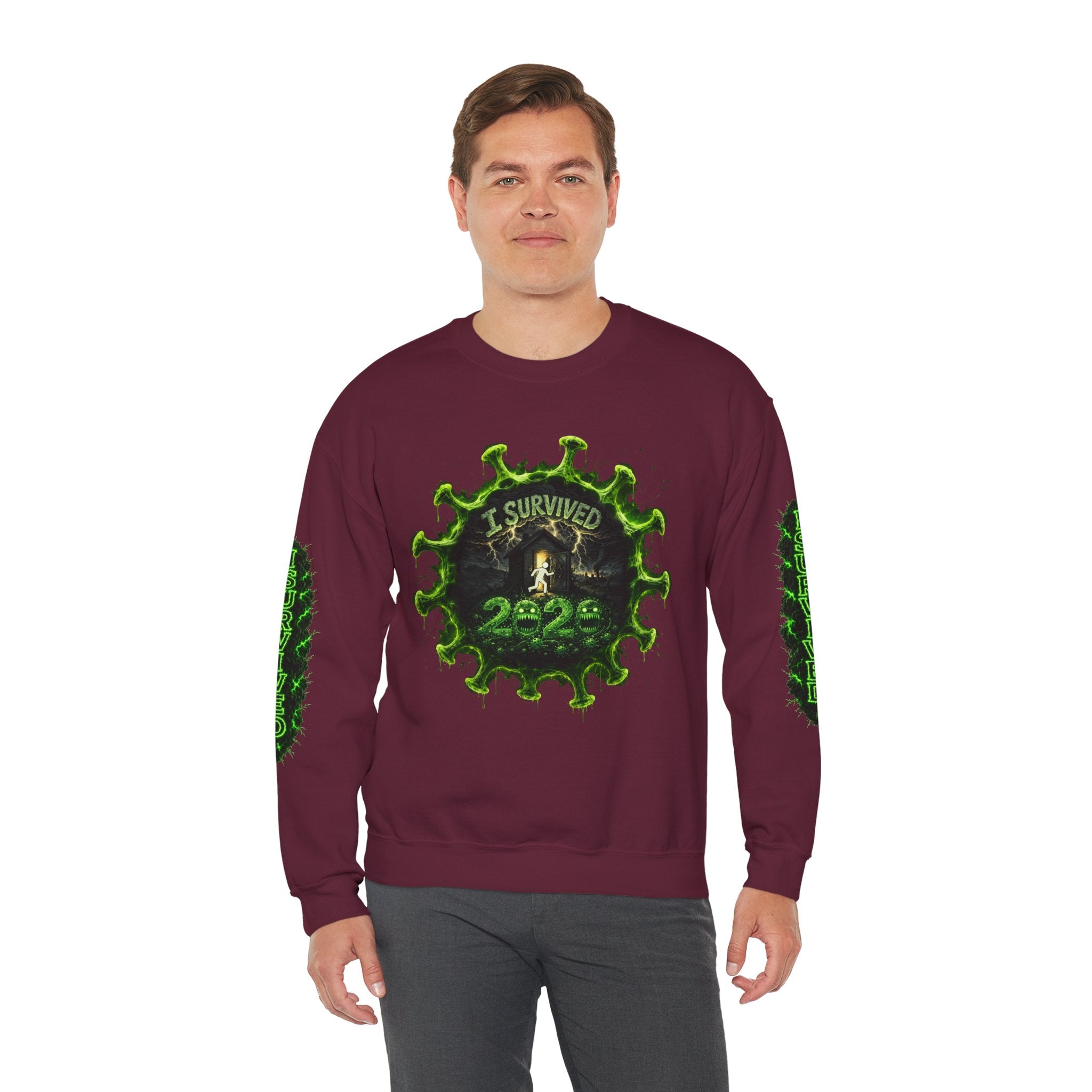 I Survived 2020 — Director's Cut S1:E3 "The Jab!" | Pandemic Edition Unisex Heavy Blend™ Crewneck Sweatshirt