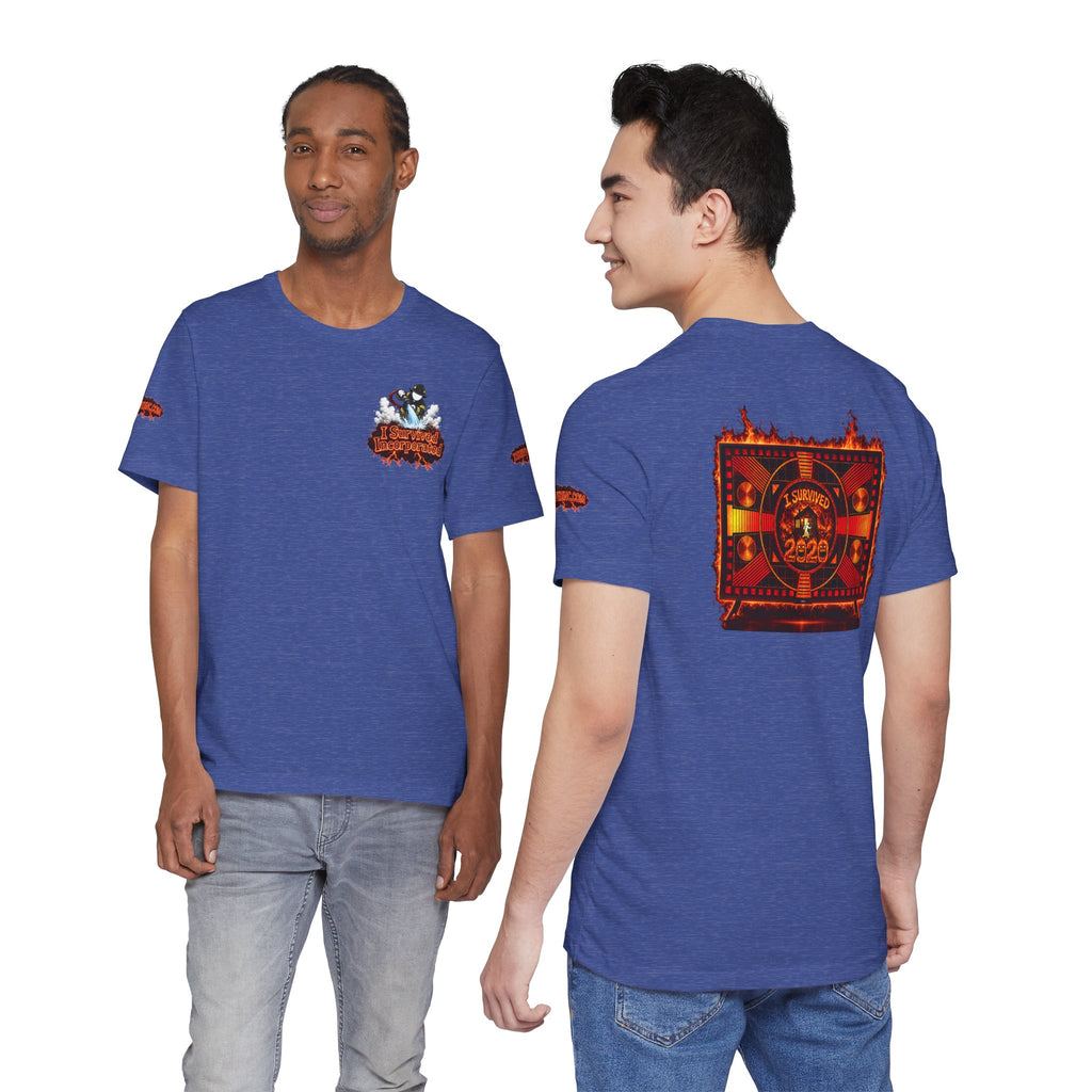 I Survived 2020 — "Please Stand By" Test Pattern Tee Wildfire Signal Special Edition Summer Premiere Unisex Jersey Short Sleeve Tee