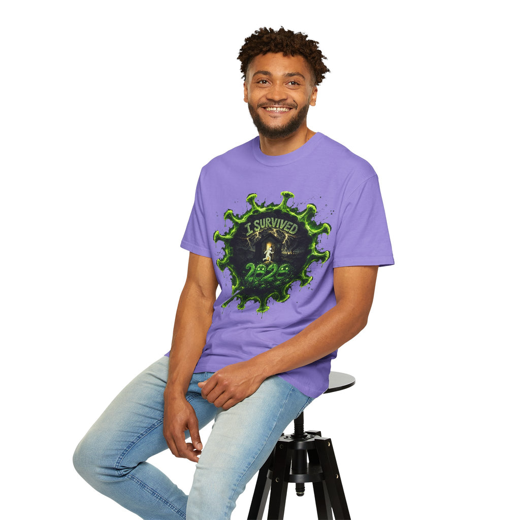 I Survived 2020 — Director's Cut S1:E3 "The Jab!" | Pandemic Edition Unisex Garment-Dyed T-shirt