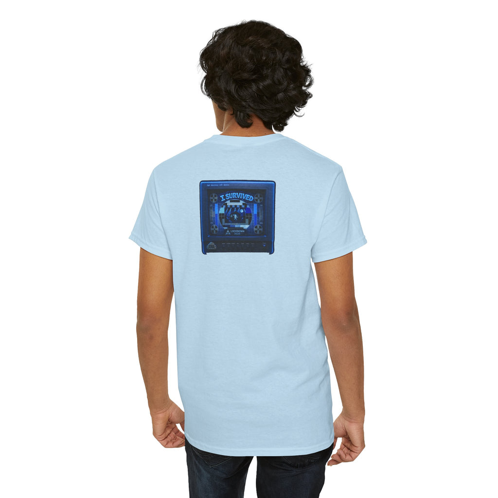 I Survived 2020 — "Please Stand By" Test Pattern Tee Lockdown Surveillance Edition Summer Exclusive Unisex Heavy Cotton Tee