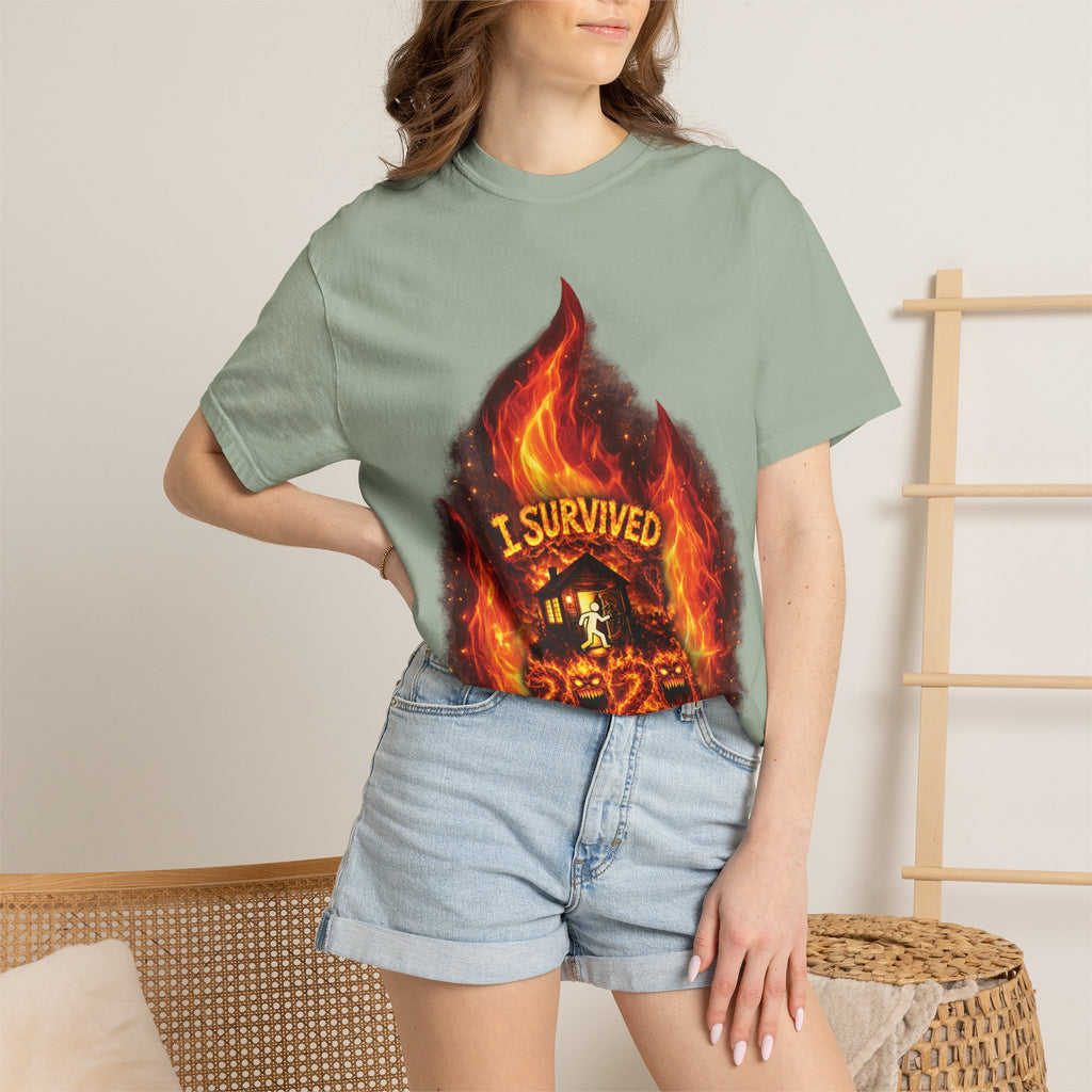 I Survived 2020 — Director's Cut S2:E3 "The California Wildfires" | Wildfire Edition Memorial Unisex Garment-Dyed T-shirt