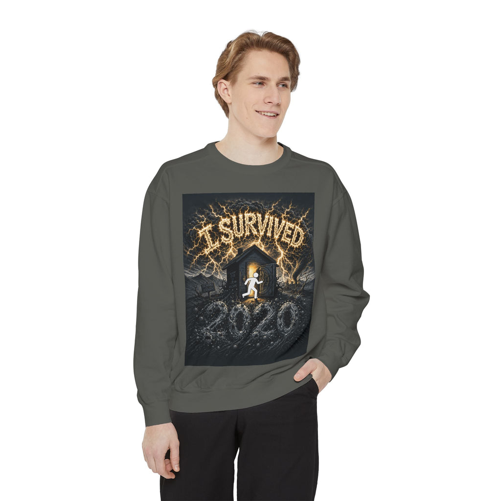 I Survived 2020 — Original Design Teaser Sweatshirt | Season 1 Premiere Drop Unisex Garment-Dyed Sweatshirt