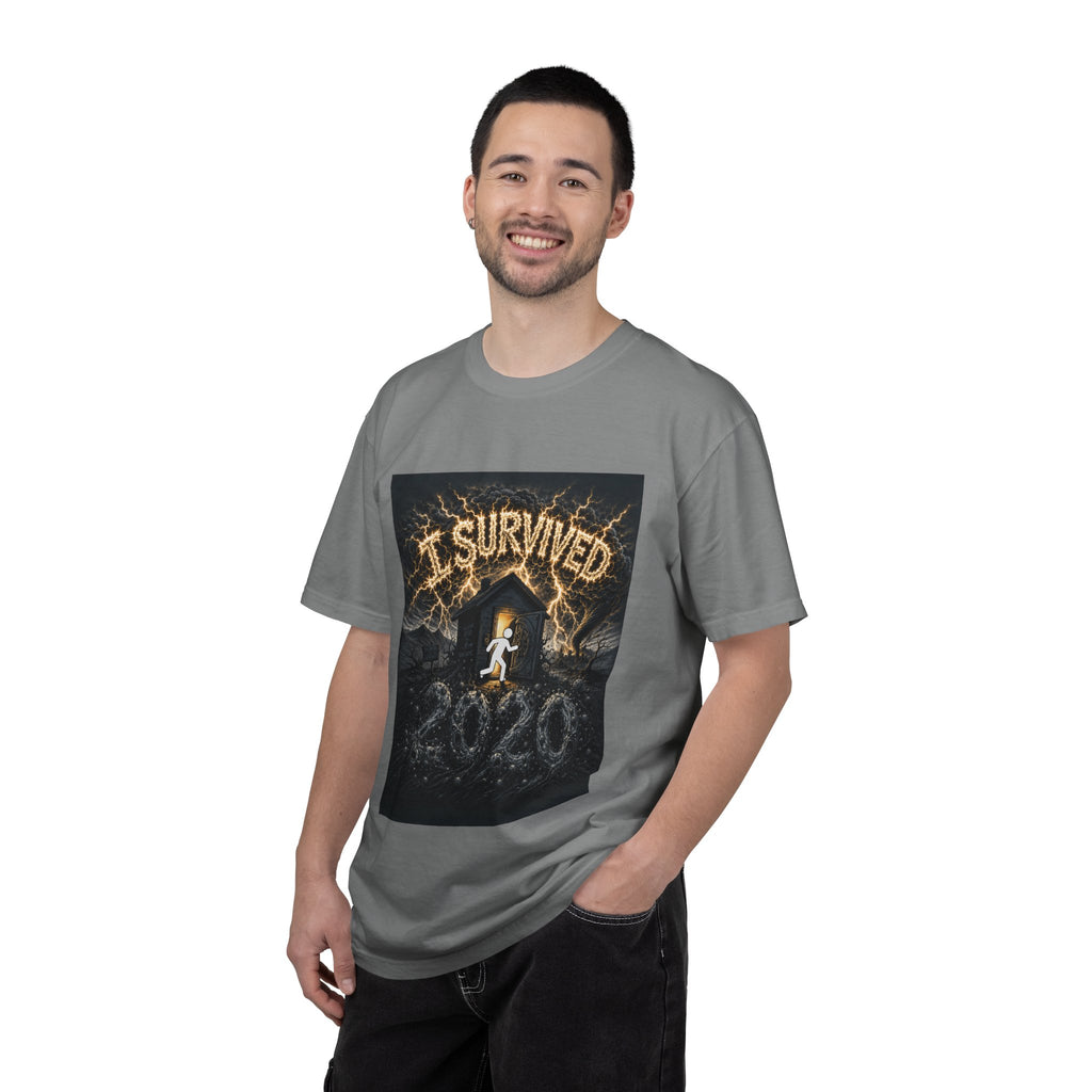 I Survived 2020 — Original Design Teaser Tee | Season 1 Premiere Drop Unisex Garment-Dyed T-shirt