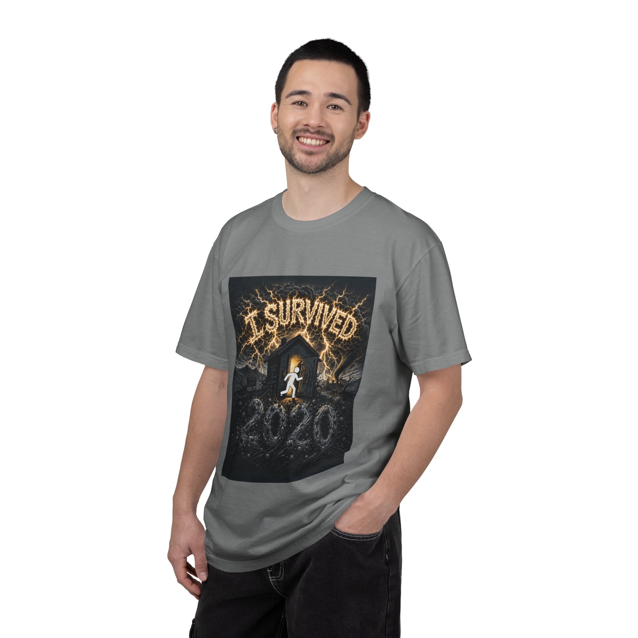 I Survived 2020 — Original Design Teaser Tee | Season 1 Premiere Drop Unisex Garment-Dyed T-shirt