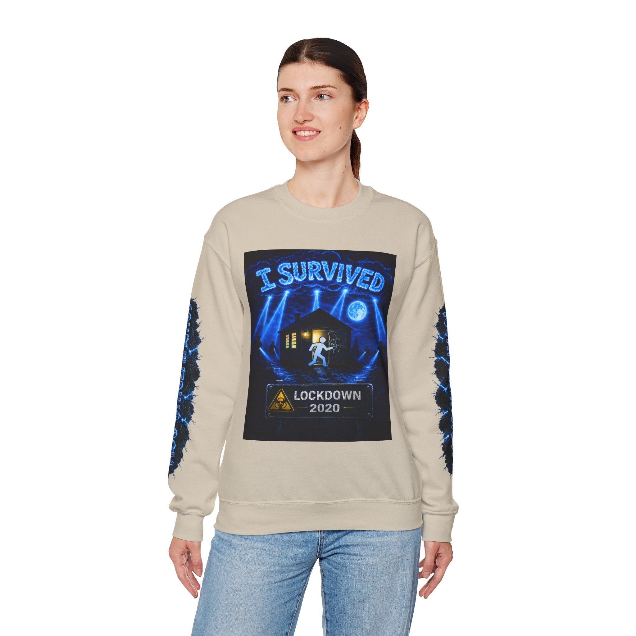I Survived 2020 — LOCKDOWN S3:E3: Special Edition "Remote Schooling" Unisex Heavy Blend™ Crewneck Sweatshirt