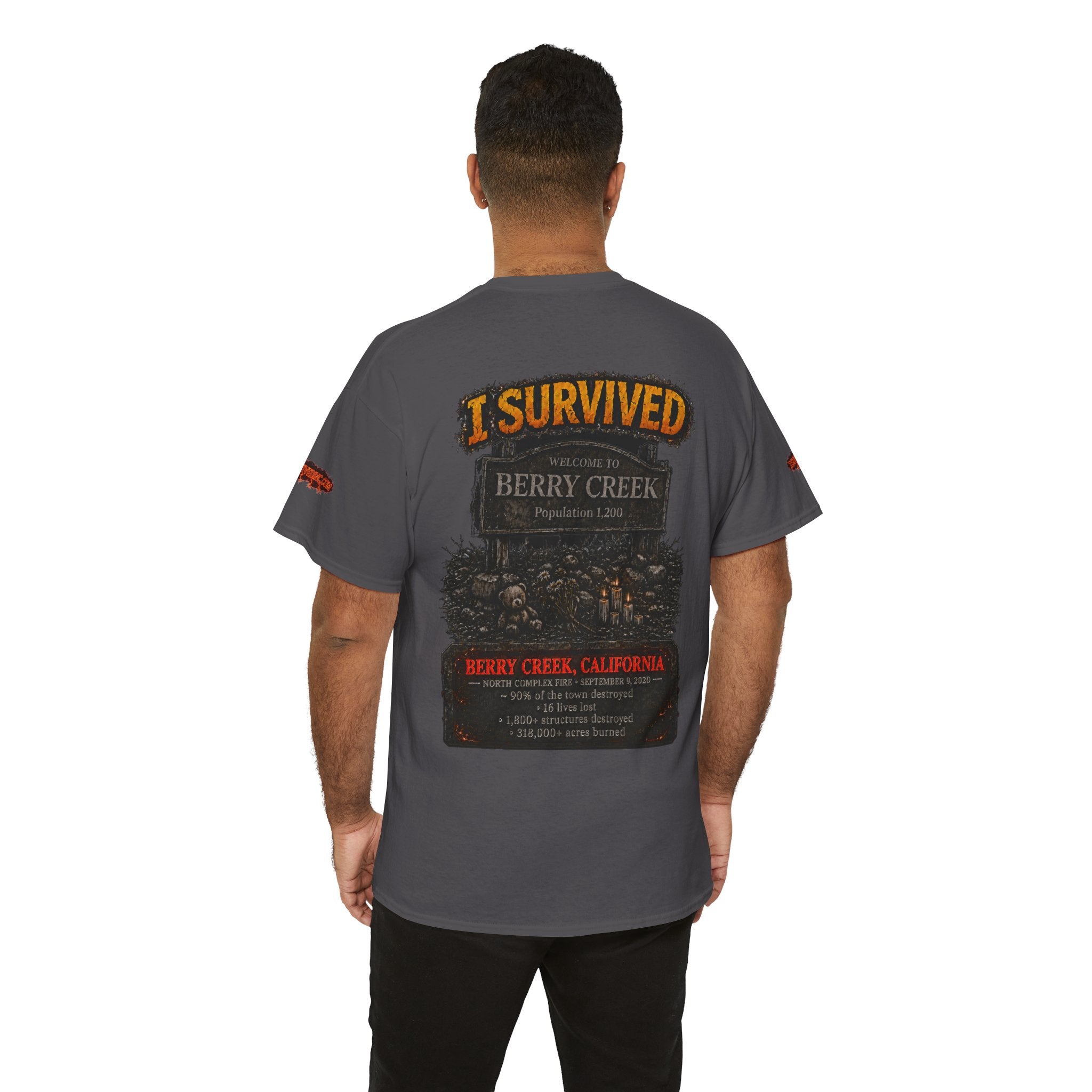 I Survived 2020 — Director's Cut S2:E1 "Berry Creek" | Wildfire Edition Memorial Unisex Heavy Cotton Tee (SPECIAL EDITION)