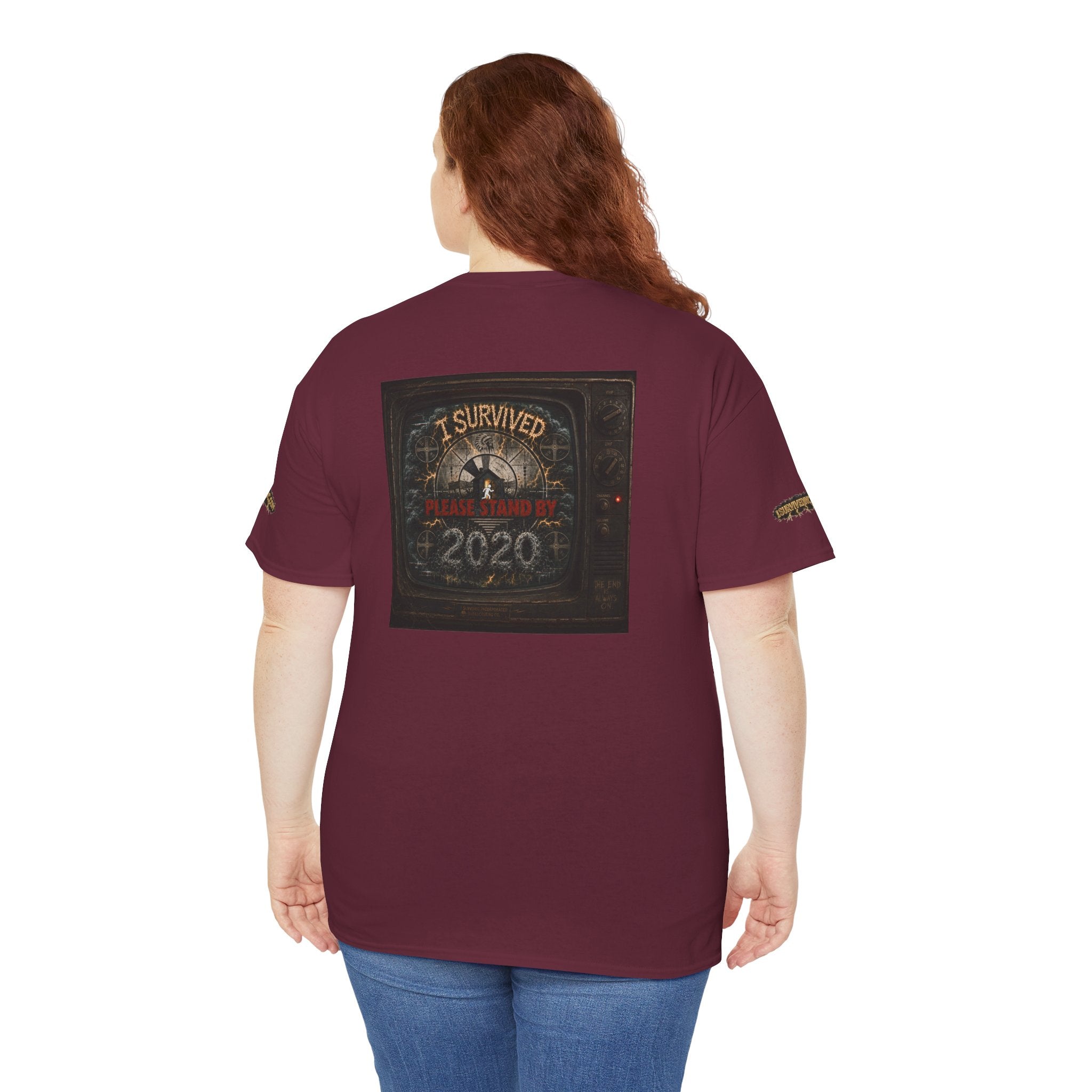 I Survived 2020 — "Please Stand By" Test Pattern Tee Special Edition Summer Premier Unisex Heavy Cotton Tee