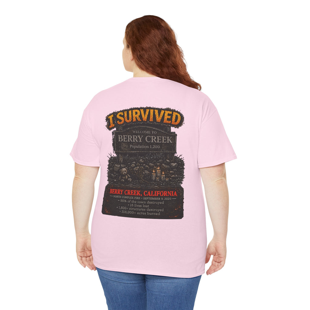 I Survived 2020 — Director's Cut S2:E1 "Berry Creek" | Wildfire Edition Memorial Unisex Heavy Cotton Tee