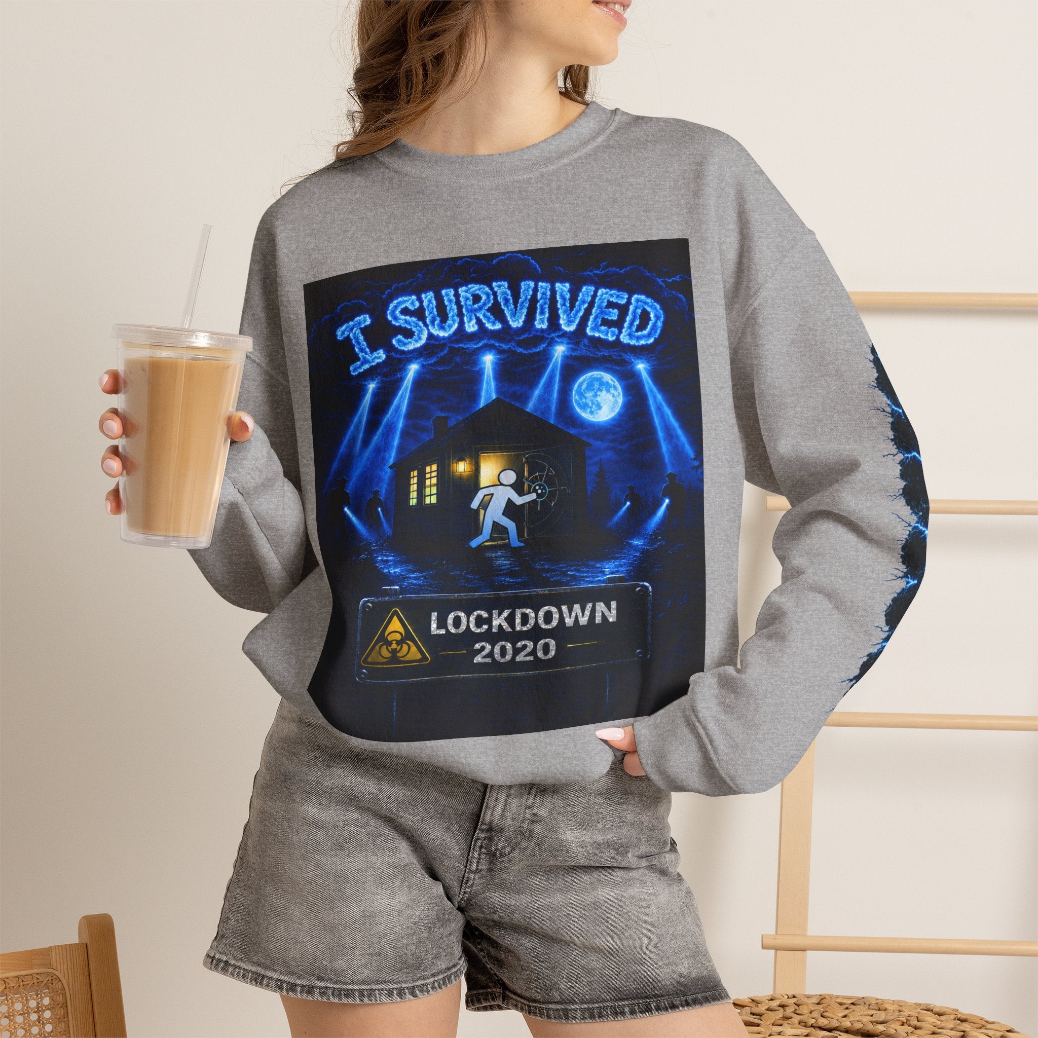 I Survived 2020 — LOCKDOWN S3:E1: "Quarantine" Unisex Heavy Blend™ Crewneck Sweatshirt