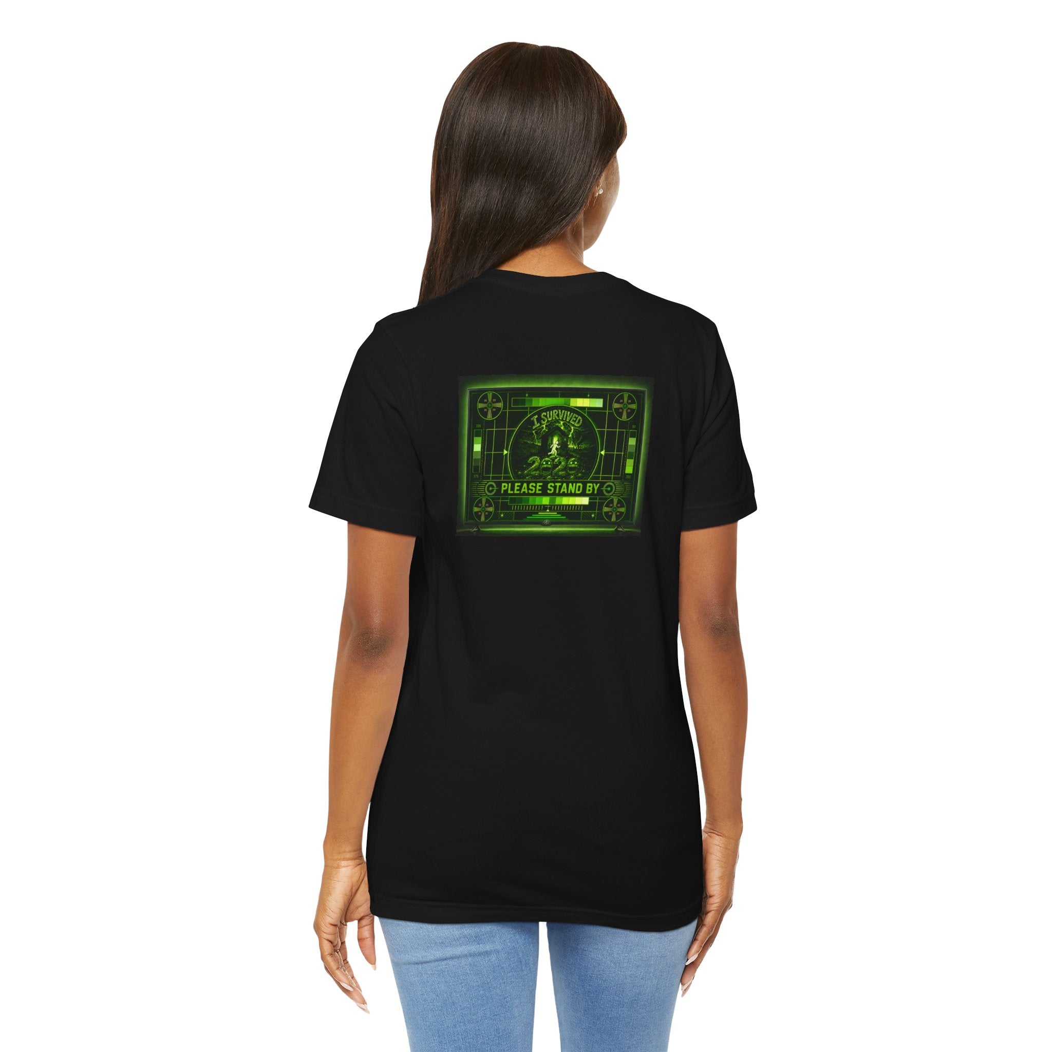 I Survived 2020 — "Please Stand By" Test Pattern Toxic Signal Tee Summer Premiere Unisex Jersey Short Sleeve Tee