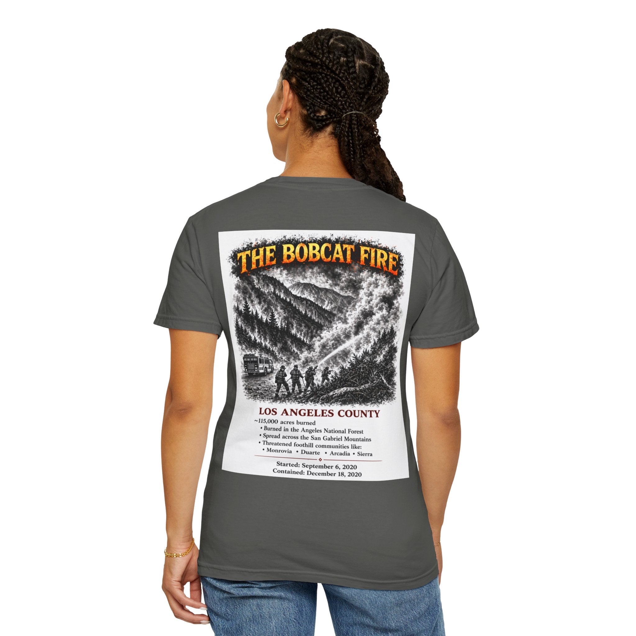 I Survived 2020 — S2:E2 "The Bobcat Fire" | Wildfire Edition Memorial Unisex Garment-Dyed T-shirt