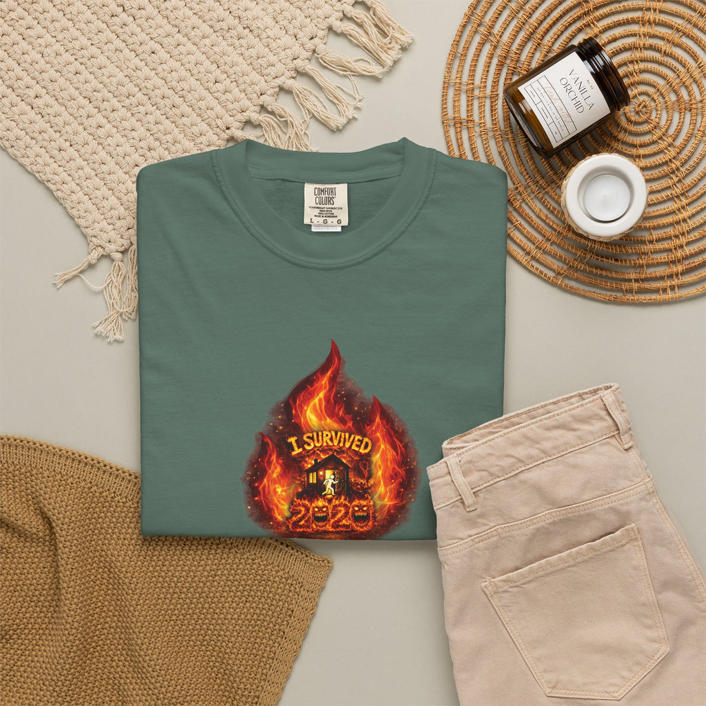 I Survived 2020 — WILDFIRES S2:E3: Director's Cut "The California Wildfires" Memorial Unisex Garment-Dyed T-shirt