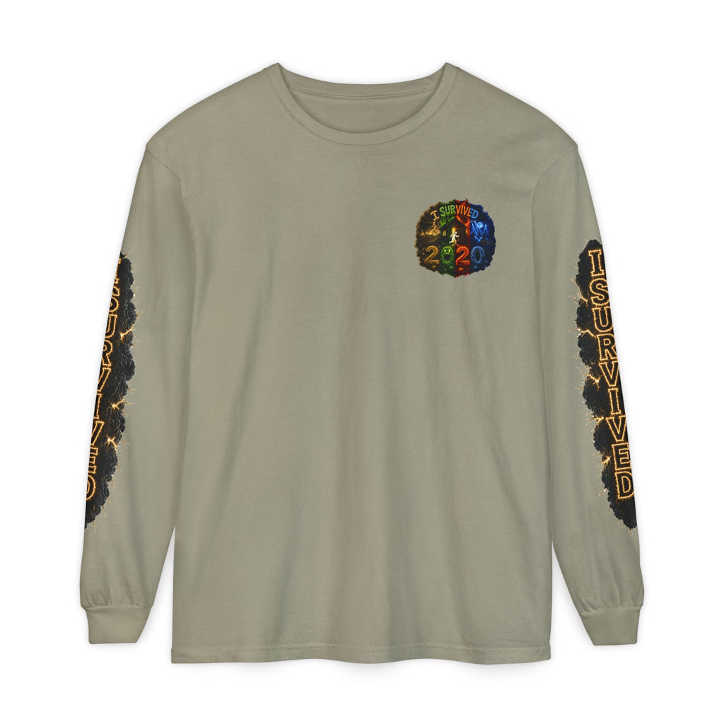 I Survived 2020 — "No Signal" Test Pattern Tee Special Edition Alien Broadcast Finale Summer Premiere Unisex Garment-Dyed Long Sleeve T-Shirt