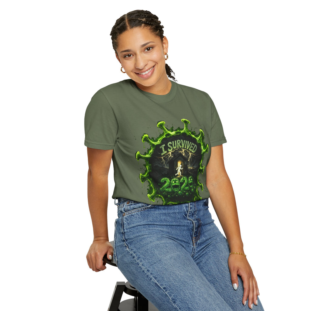 I Survived 2020 — Director's Cut S1:E4 "Mask Madness Mayhem Moment" | Pandemic Edition Unisex Garment-Dyed T-shirt
