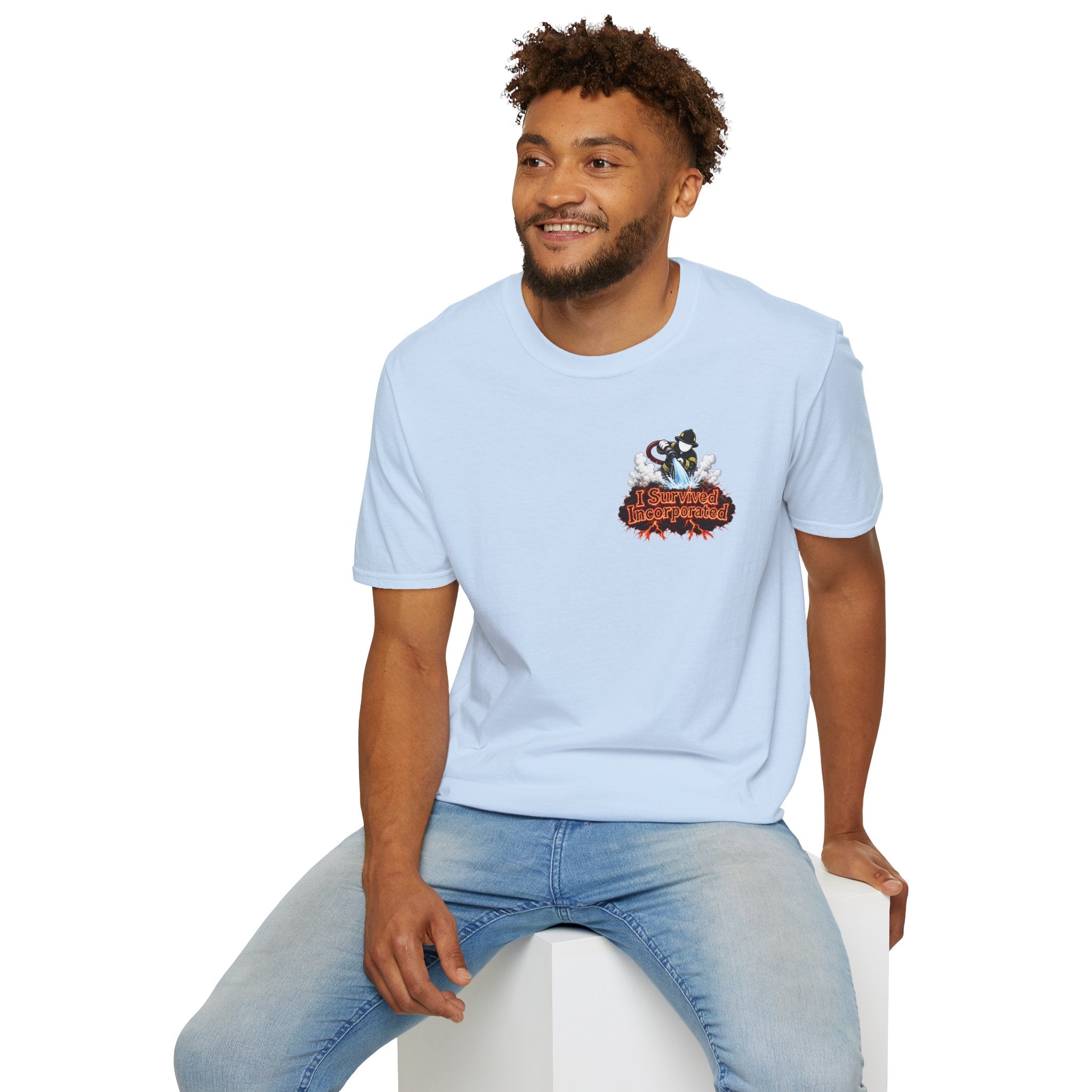 I Survived 2020 — "Please Stand By" Test Pattern Tee Wildfire Signal Edition Summer Premiere Unisex Softstyle T-Shirt