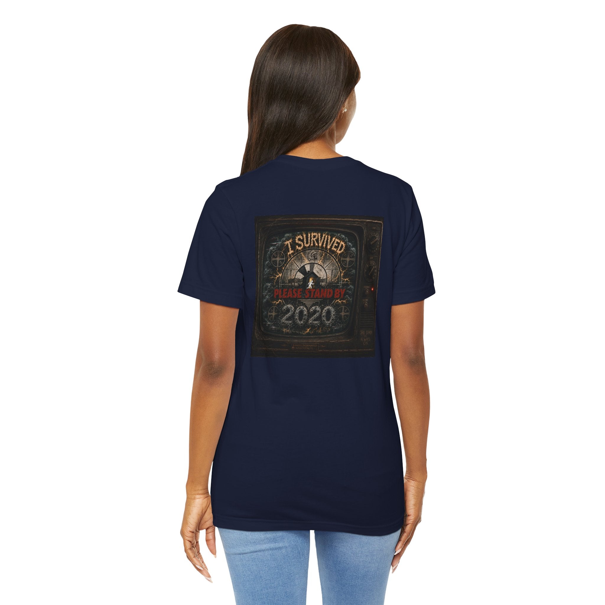 I Survived 2020 — "Please Stand By" Test Pattern Tee Summer Premier Unisex Jersey Short Sleeve Tee