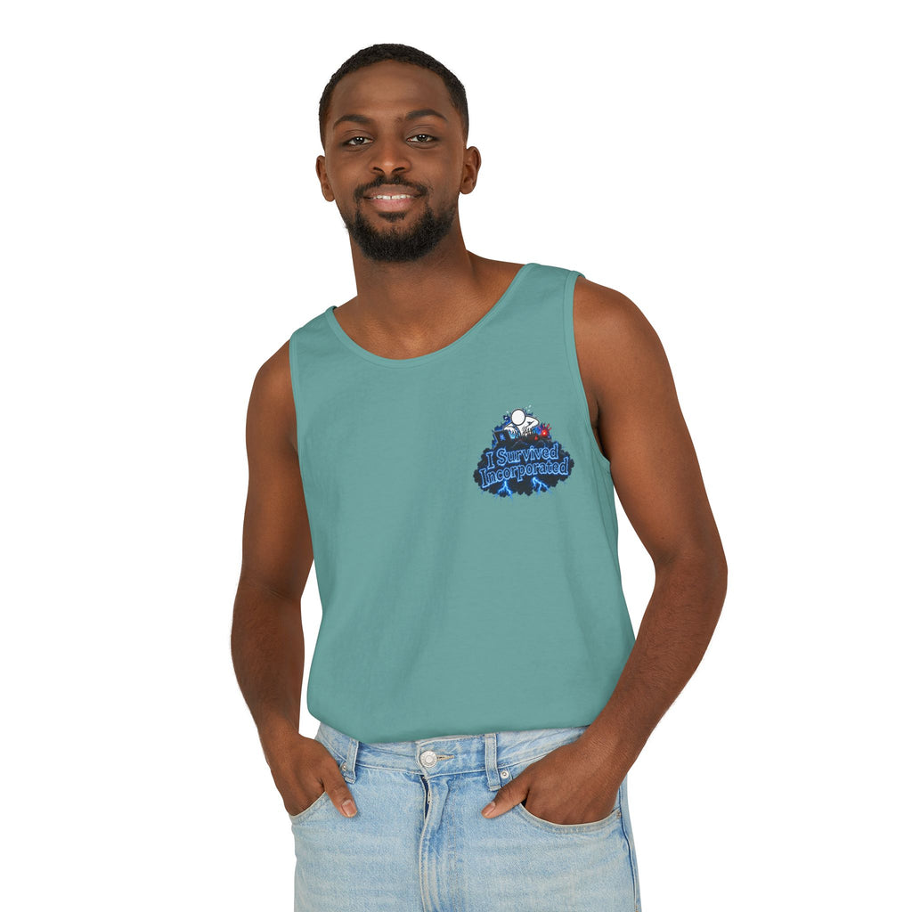 I Survived 2020 — "Please Stand By" Test Pattern Tee Lockdown Special Edition Summer Exclusive Unisex Garment-Dyed Tank Top