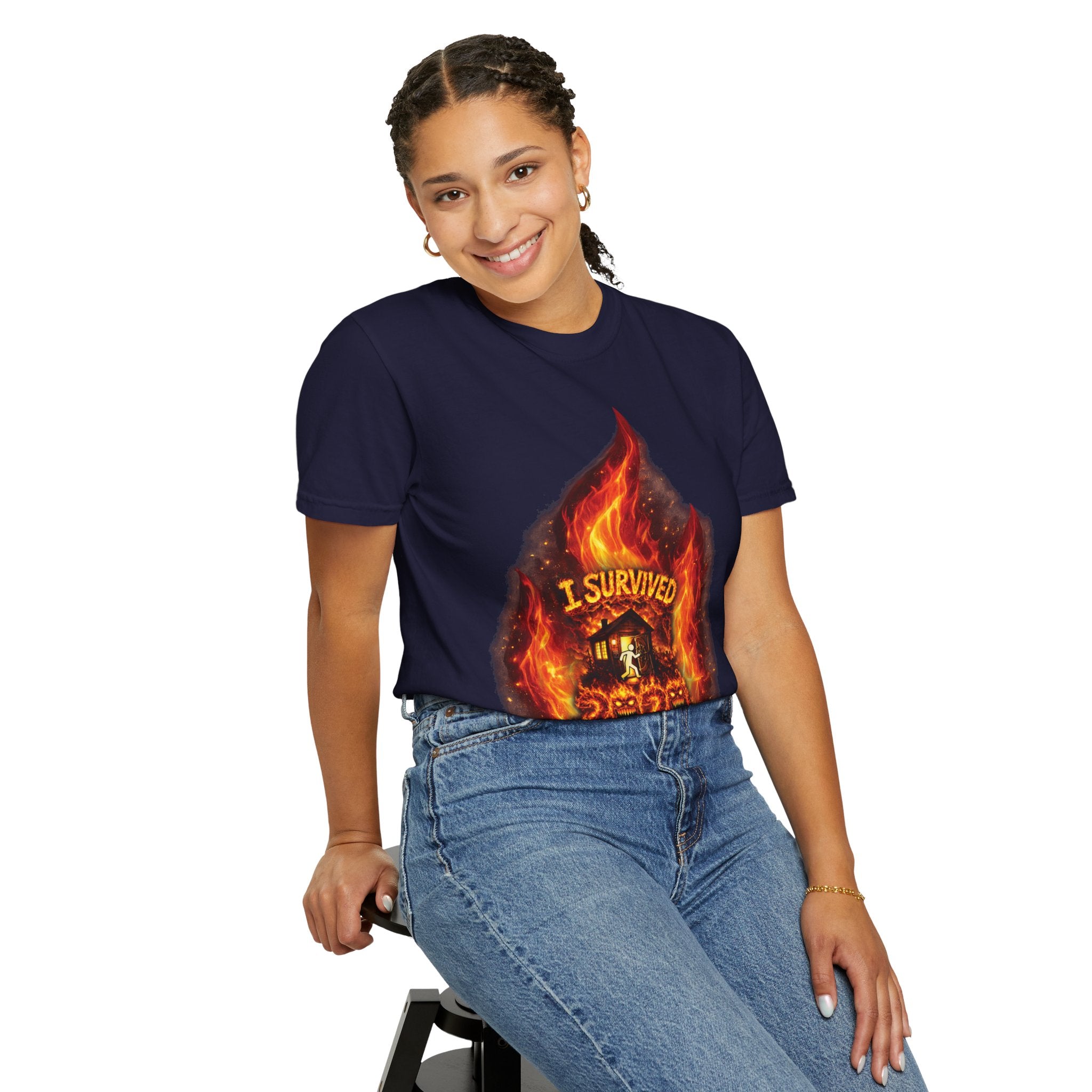 I Survived 2020 — Director's Cut S2:E3 "The California Wildfires" | Wildfire Edition Memorial Unisex Garment-Dyed T-shirt