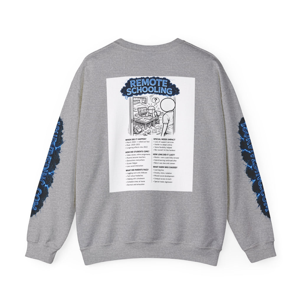 I Survived 2020 — S3:E3 "Remote Schooling" | Lockdown Edition Documentary Unisex Heavy Blend™ Crewneck Sweatshirt