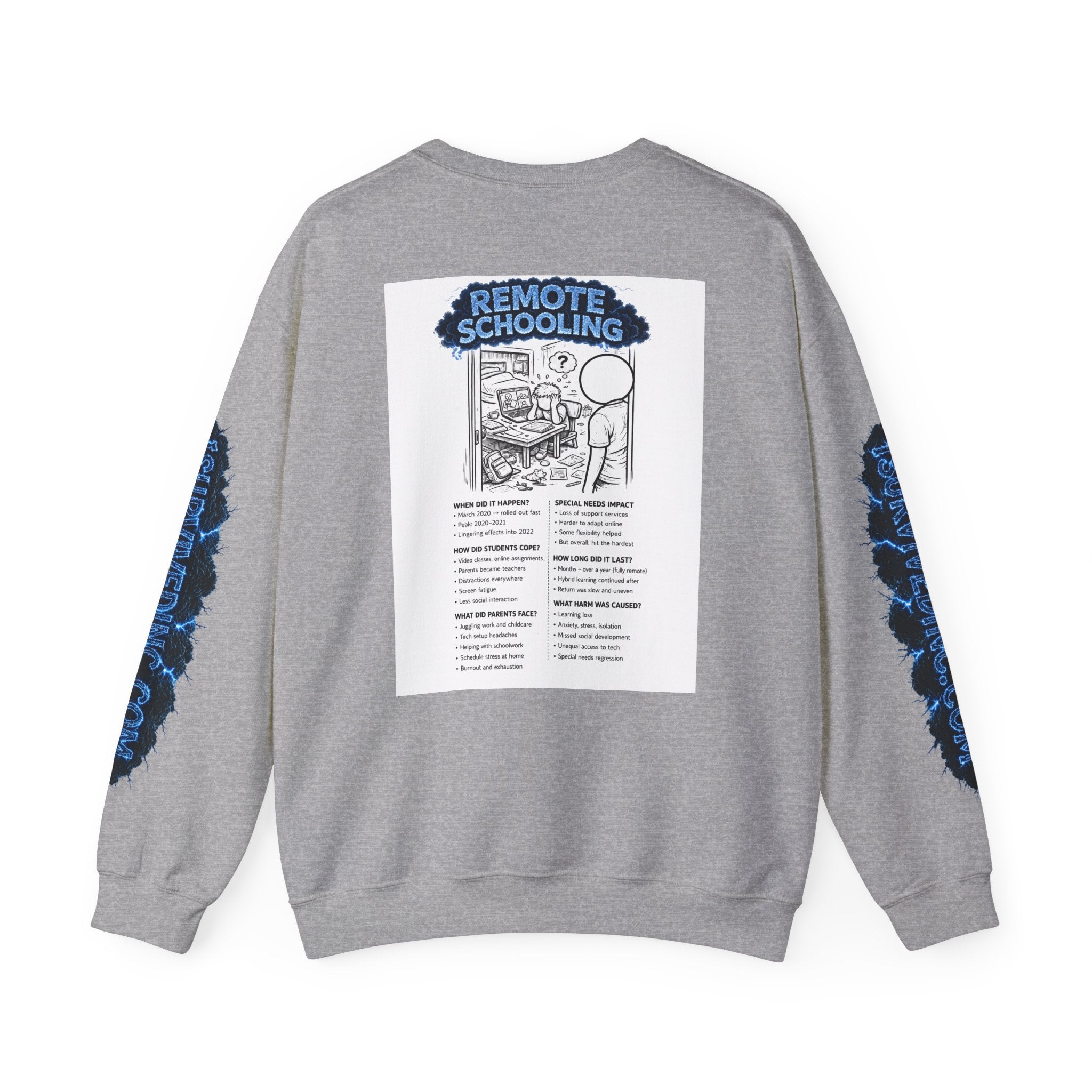 I Survived 2020 — S3:E3 "Remote Schooling" | Lockdown Edition Documentary Unisex Heavy Blend™ Crewneck Sweatshirt