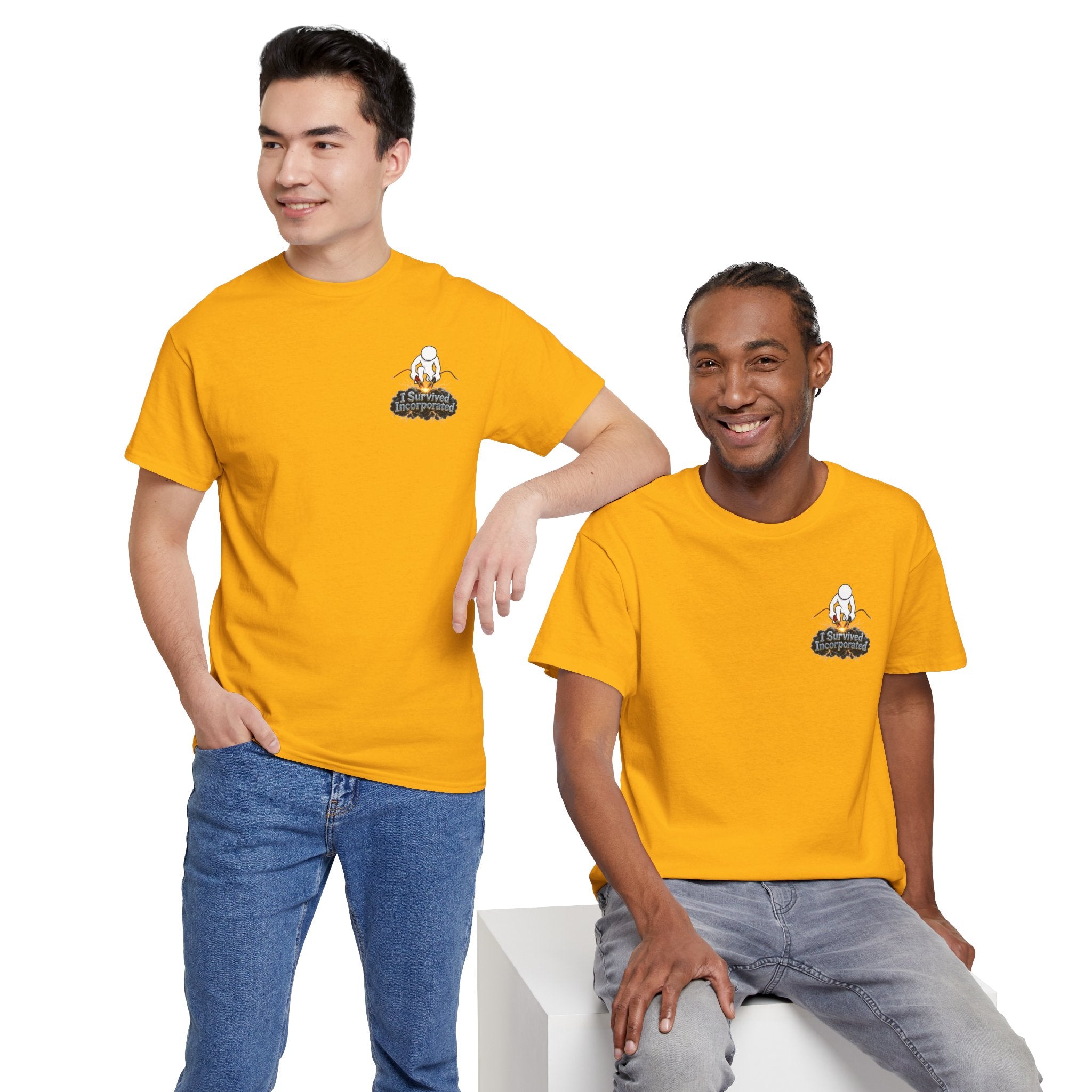 I Survived 2020 — "Please Stand By" Test Pattern Tee Summer Premier Unisex Heavy Cotton Tee