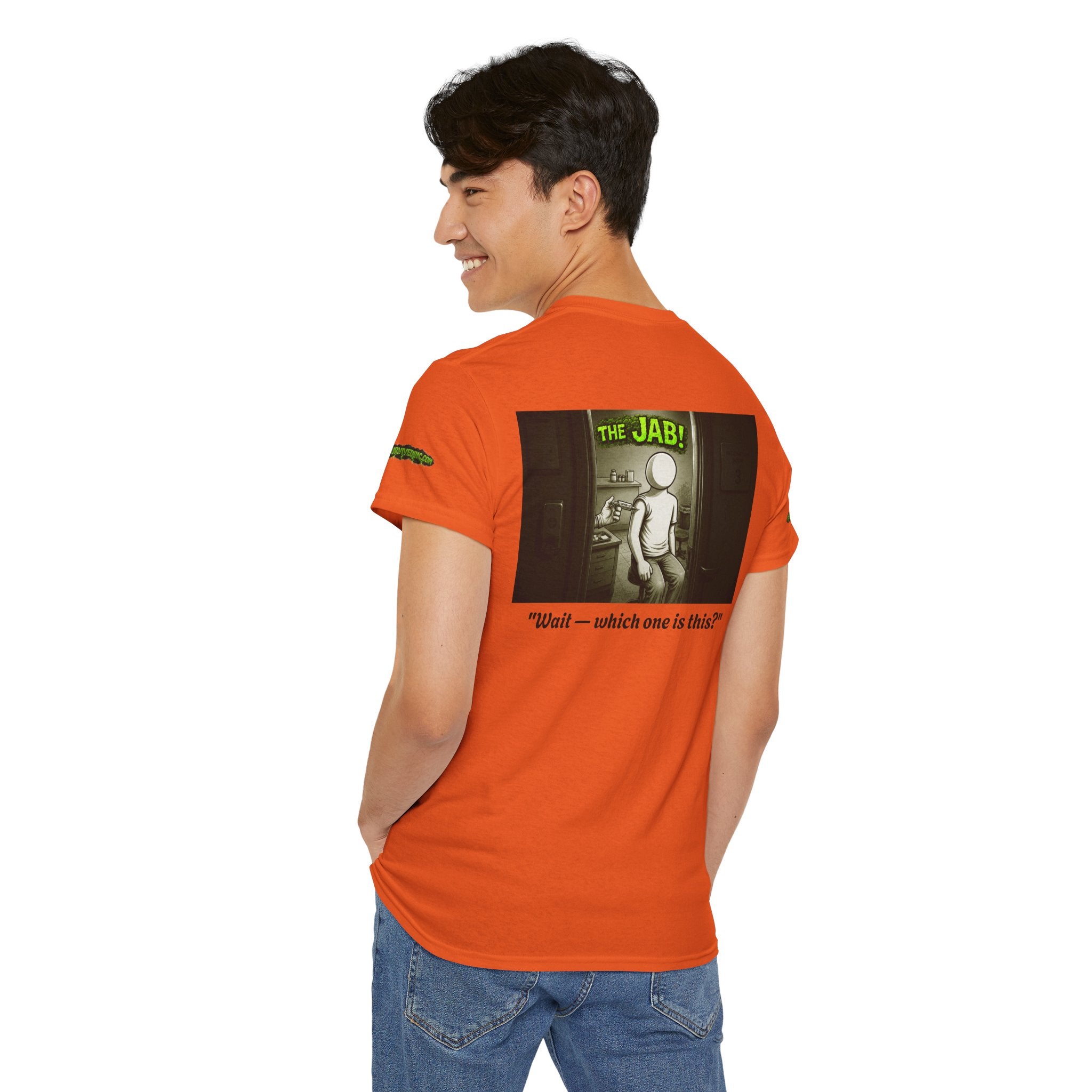 I Survived 2020 — PANDEMIC S1:E3: Director's Cut Special Edition "The Jab!" Unisex Heavy Cotton Tee