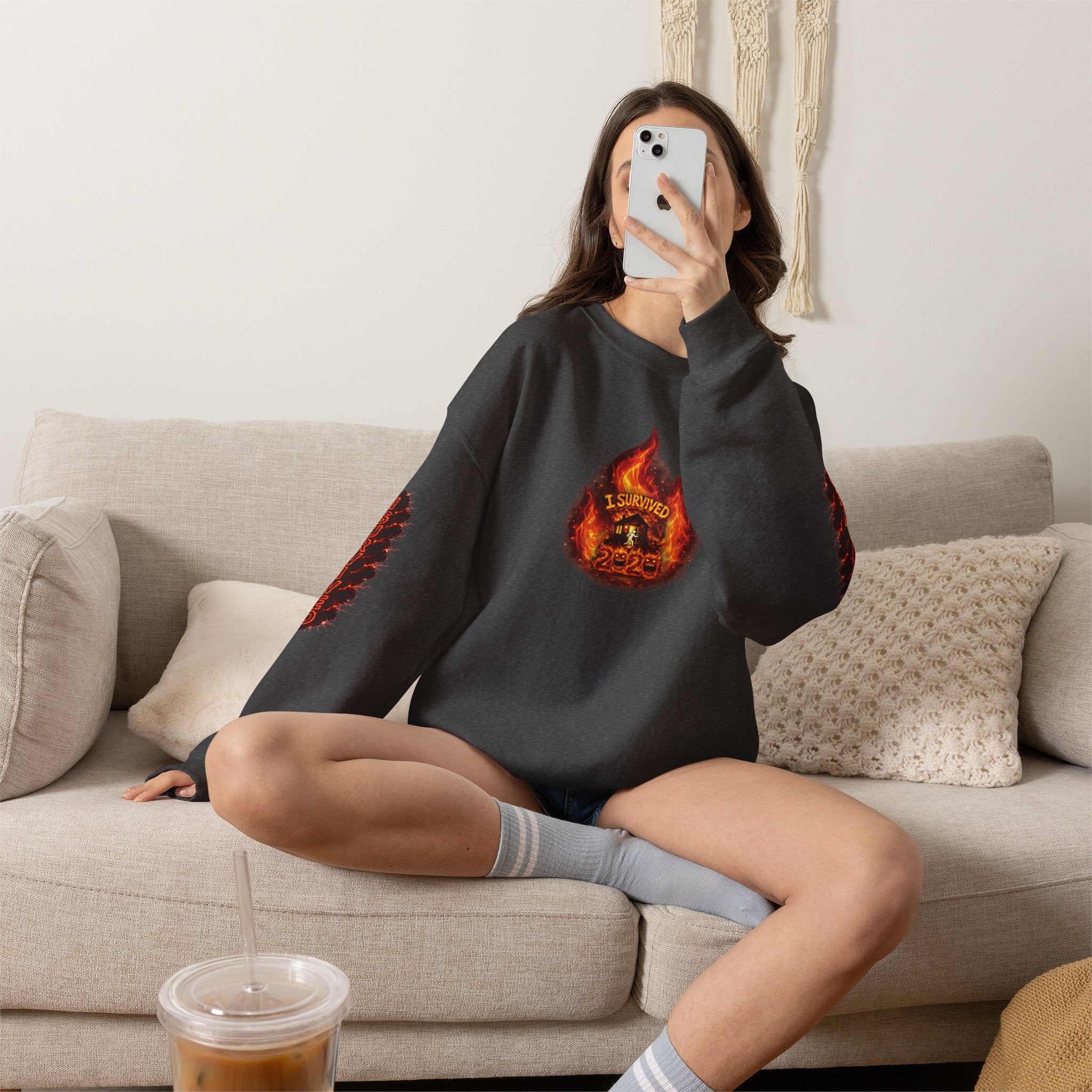 I Survived 2020 — WILDFIRES S2:E1: Director's Cut "Berry Creek" Memorial Unisex Heavy Blend™ Crewneck Sweatshirt