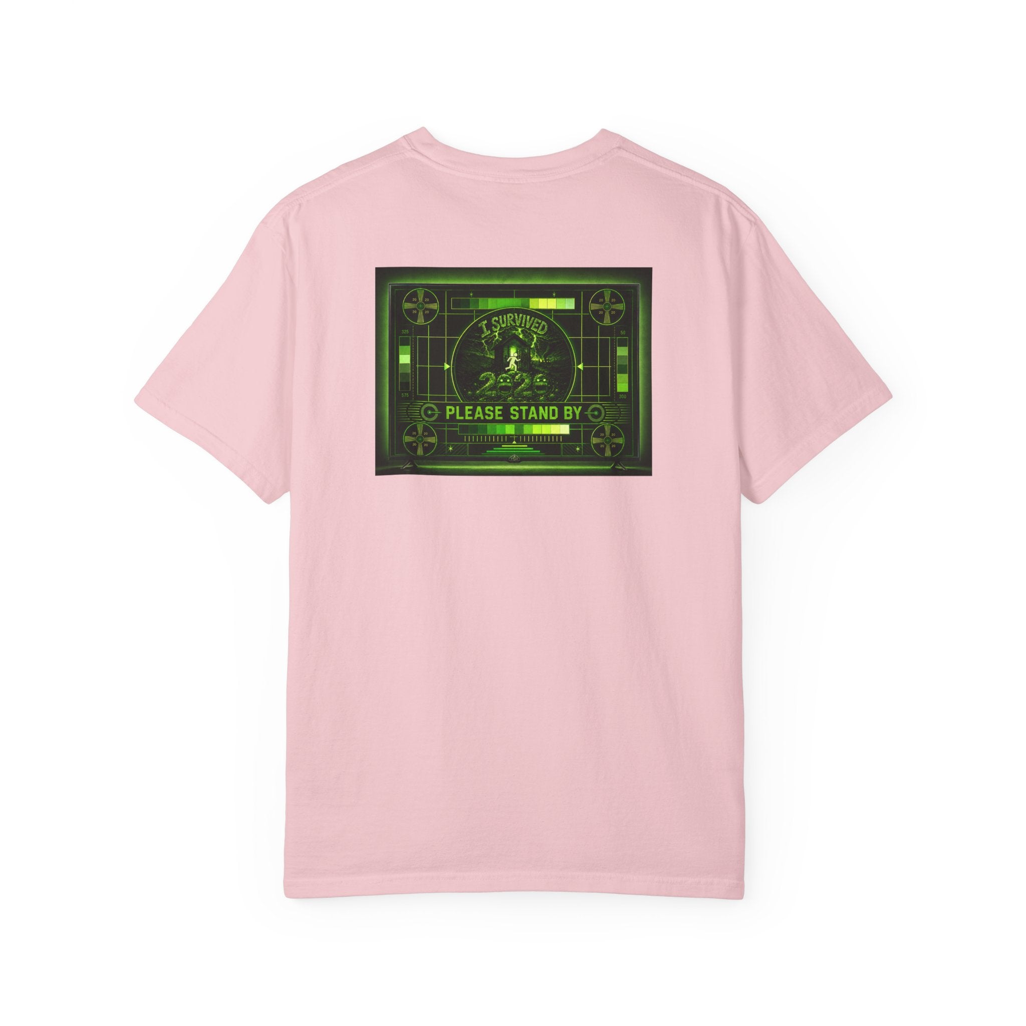 I Survived 2020 — "Please Stand By" Test Pattern Toxic Signal Tee Summer Premiere Unisex Garment-Dyed T-shirt