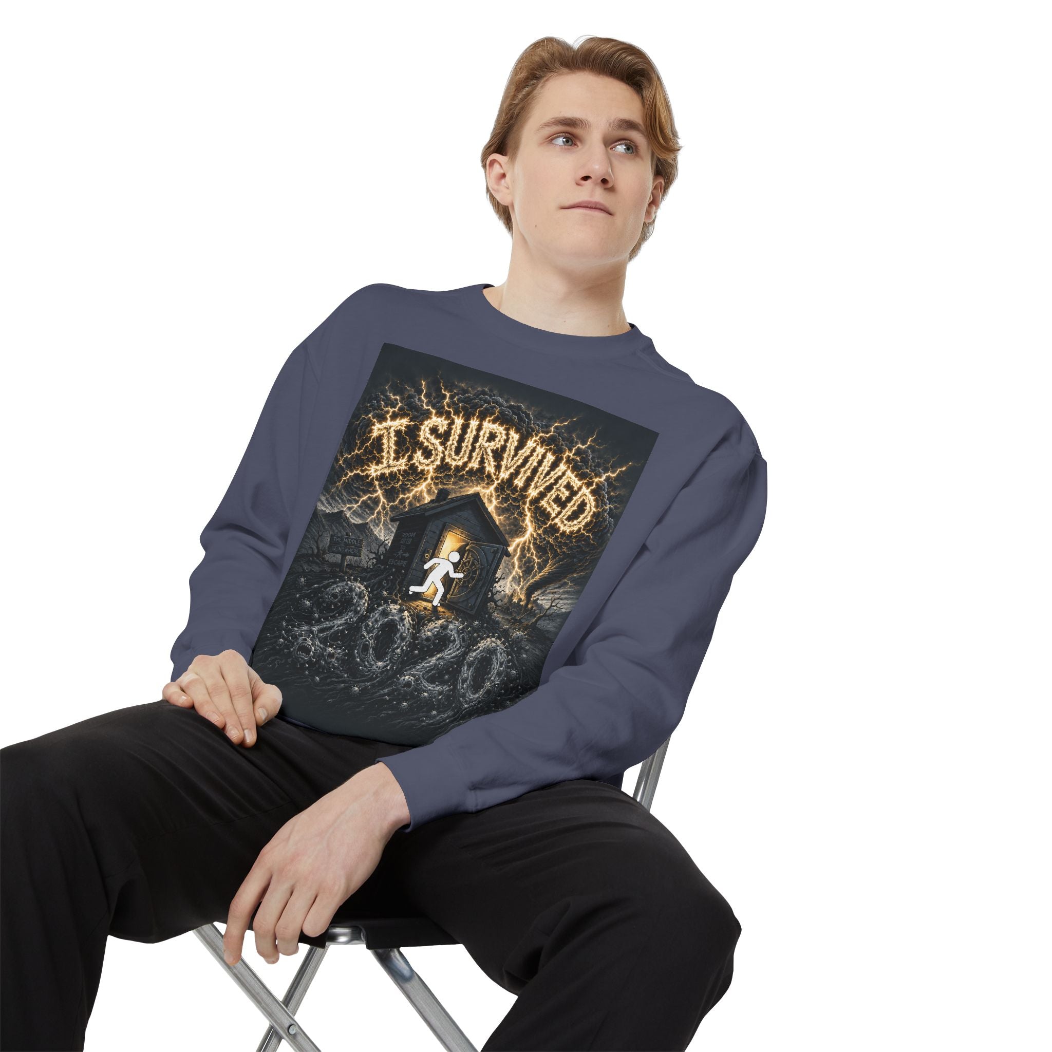 I Survived 2020 — Original PILOT Design Unisex Garment-Dyed Sweatshirt