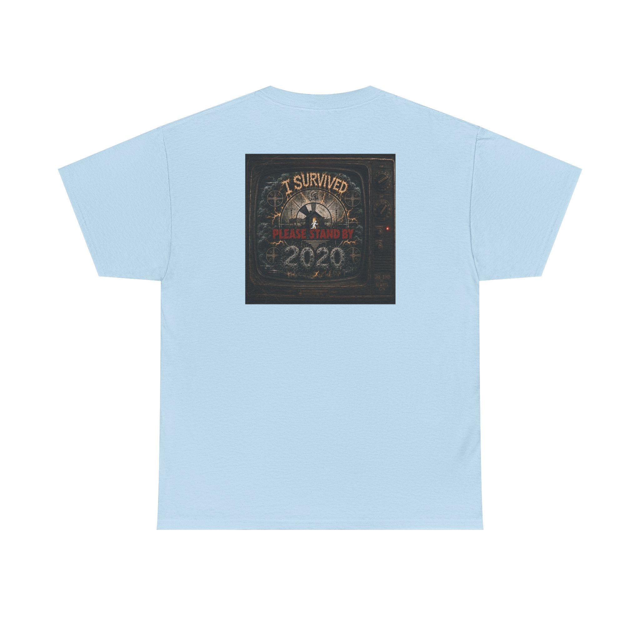 I Survived 2020 — "Please Stand By" Test Pattern Tee Summer Premier Unisex Heavy Cotton Tee