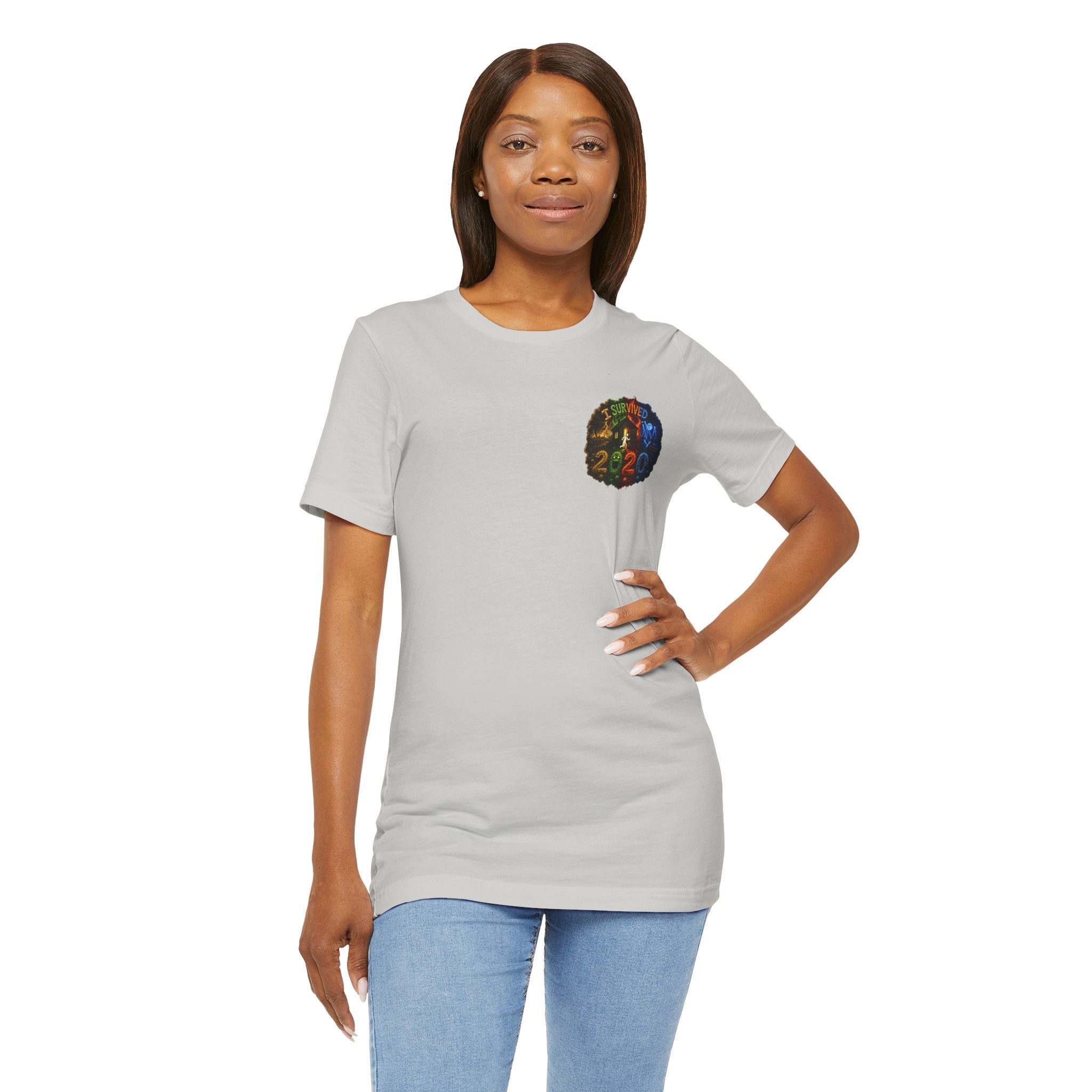 I Survived 2020 — "No Signal" Test Pattern Tee Alien Broadcast Finale Summer Premiere Unisex Jersey Short Sleeve Tee