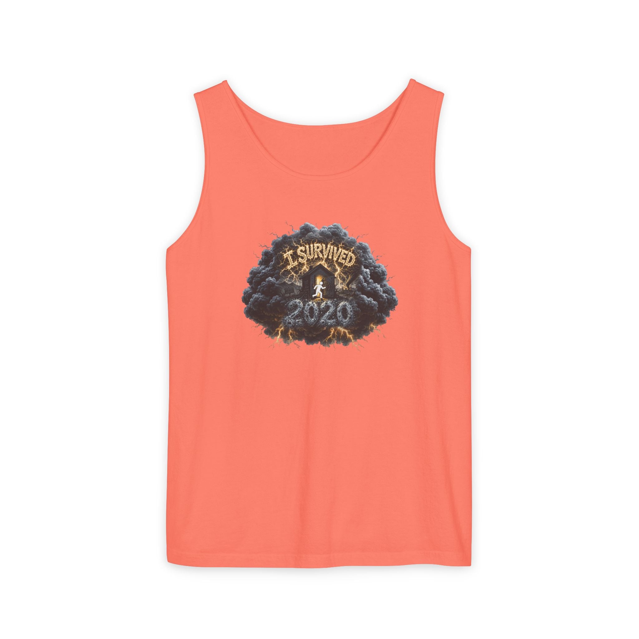 I Survived 2020 — Original PILOT Design: Director's Cut Unisex Garment-Dyed Tank Top