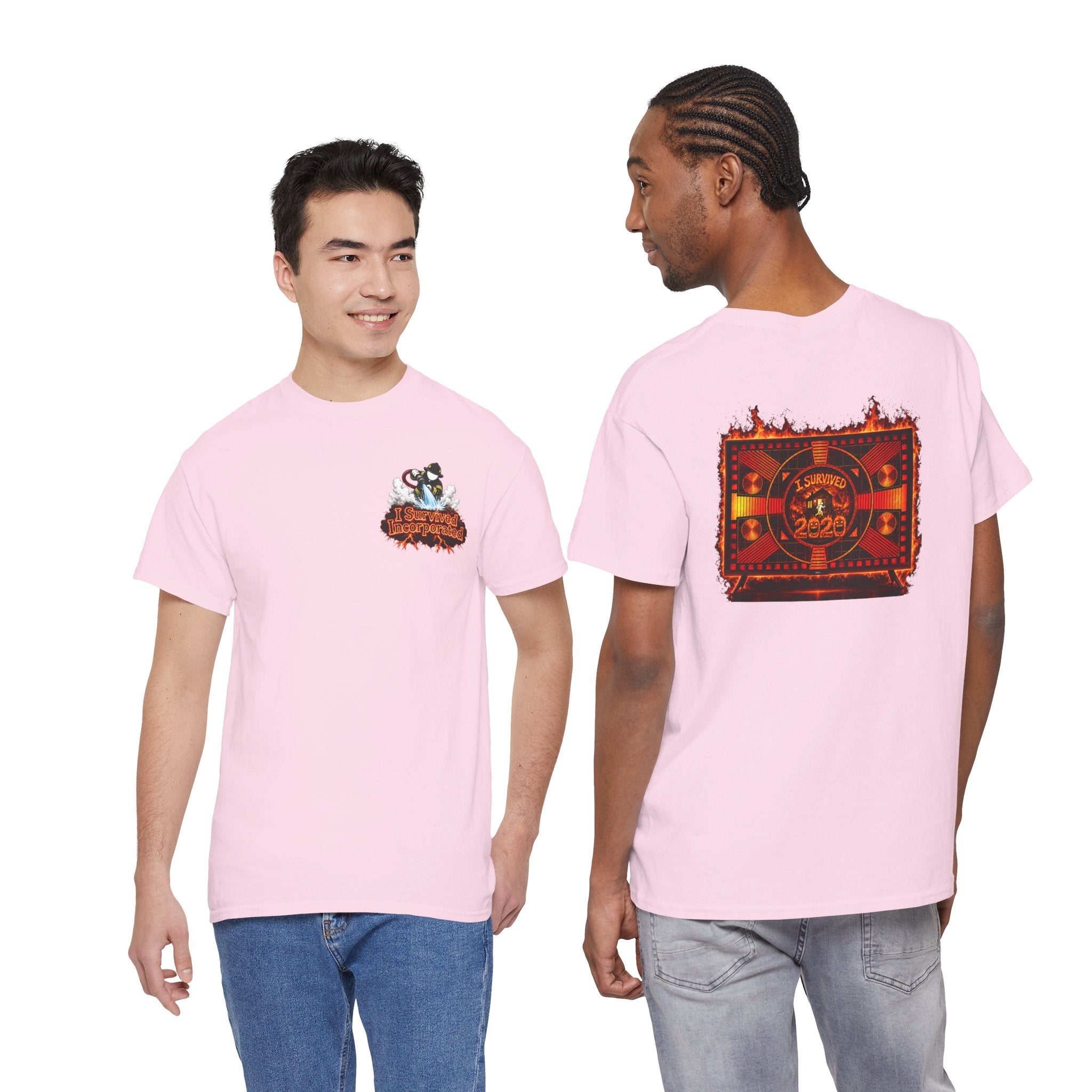 I Survived 2020 — "Please Stand By" Test Pattern Tee Wildfire Signal Edition Summer Premiere Unisex Heavy Cotton Tee