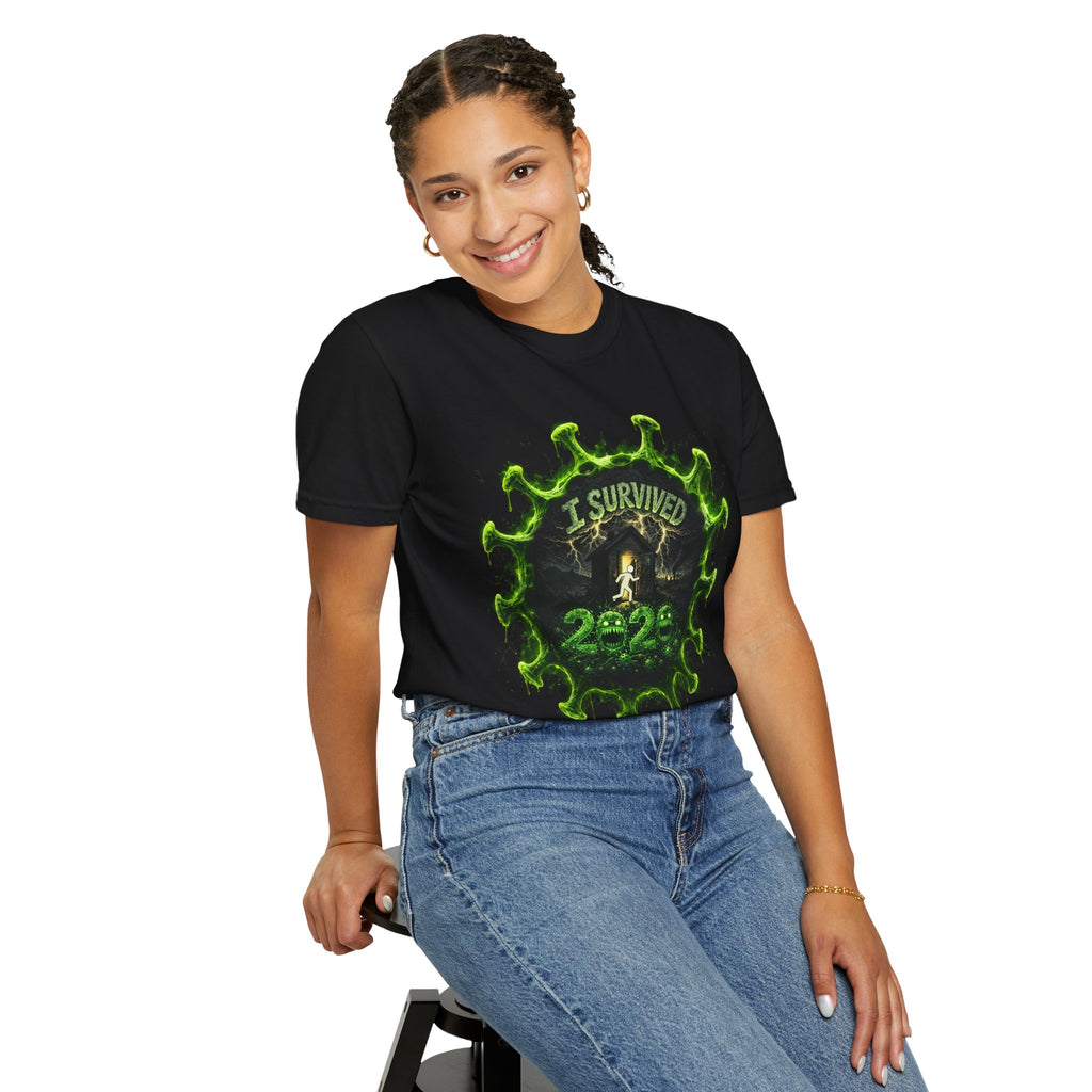 I Survived 2020 — Director's Cut S1:E1 "COVID-19: The Coronavirus" | Pandemic Edition Unisex Garment-Dyed T-shirt