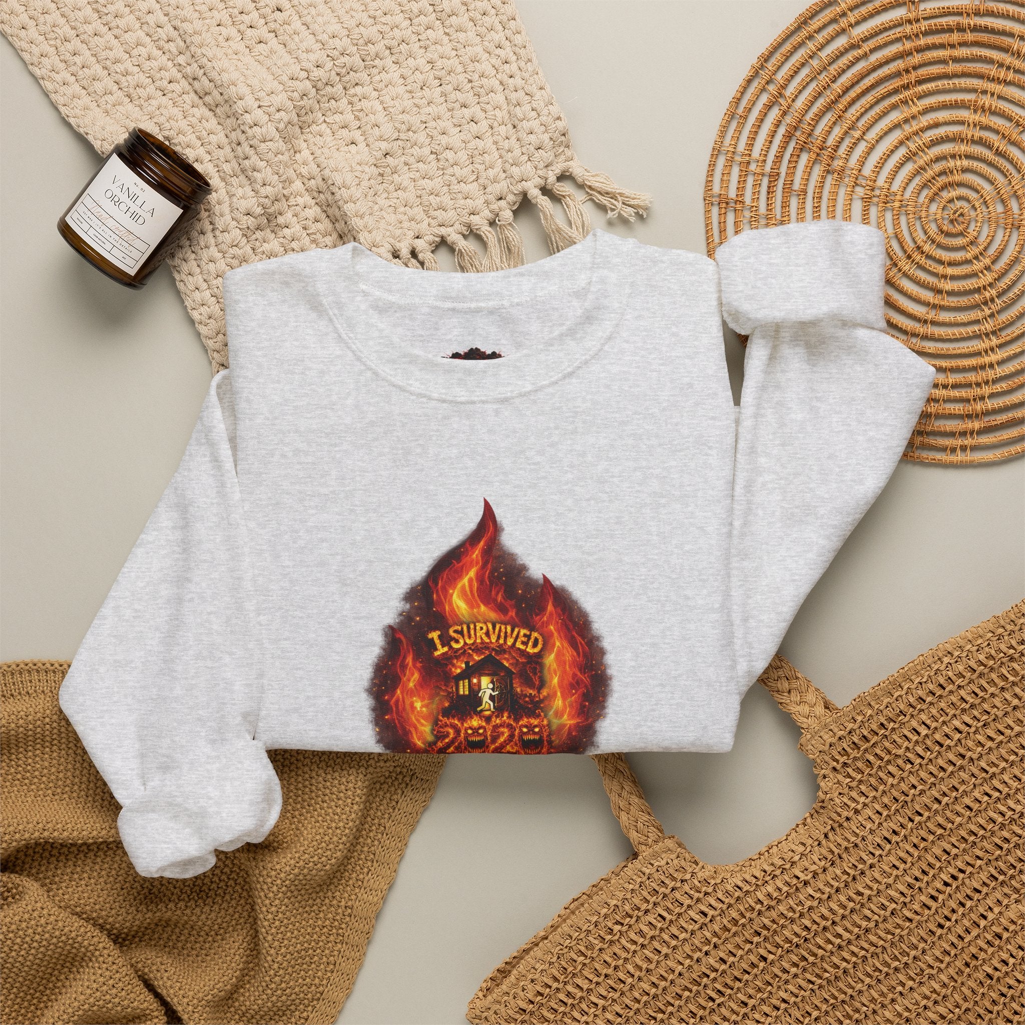 I Survived 2020 — WILDFIRES S2:E4: Director's Cut "Western U.S. Wildfire Season" Memorial Unisex Heavy Blend™ Crewneck Sweatshirt