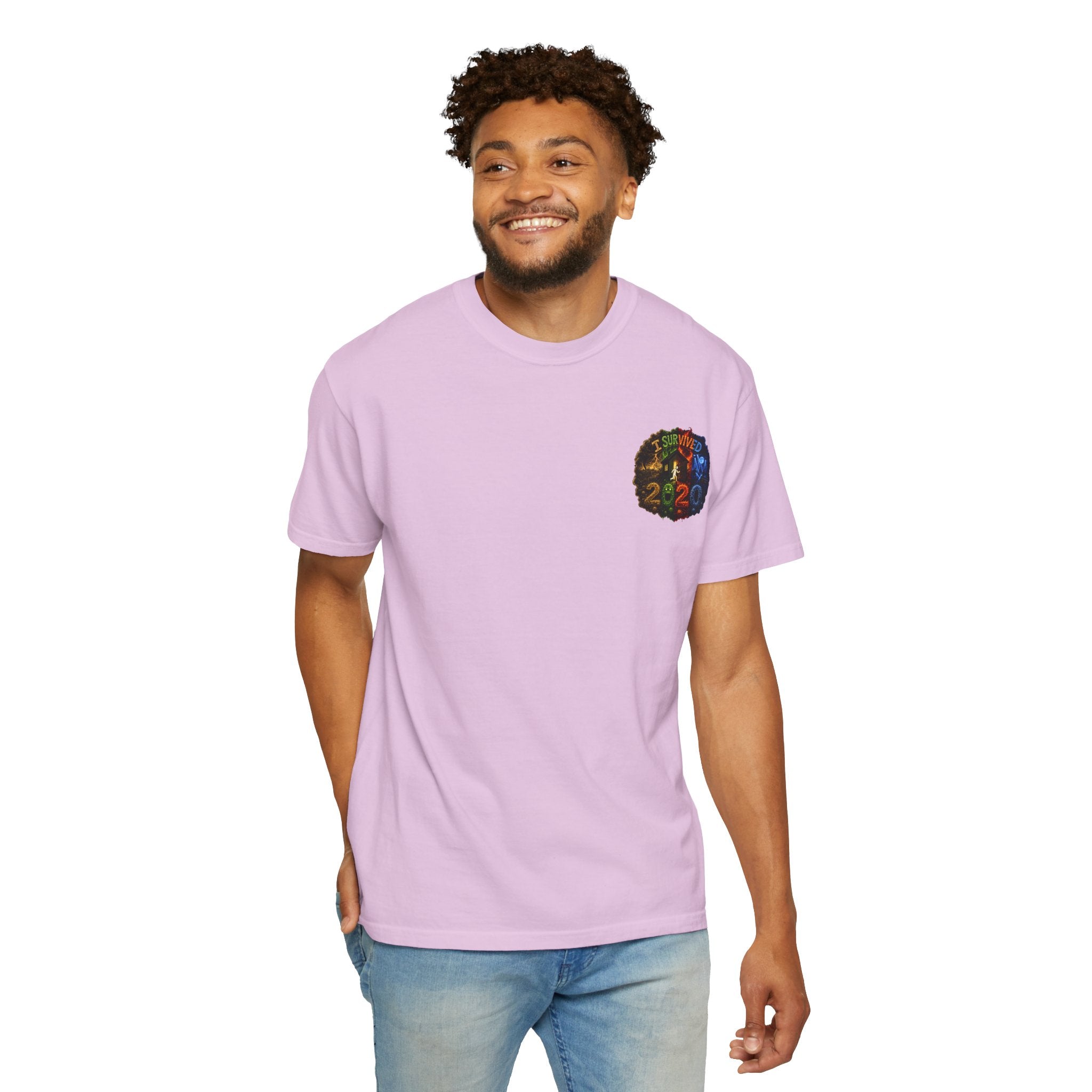I Survived 2020 — "No Signal" Test Pattern Tee Alien Broadcast Finale Summer Premiere Unisex Garment-Dyed T-shirt