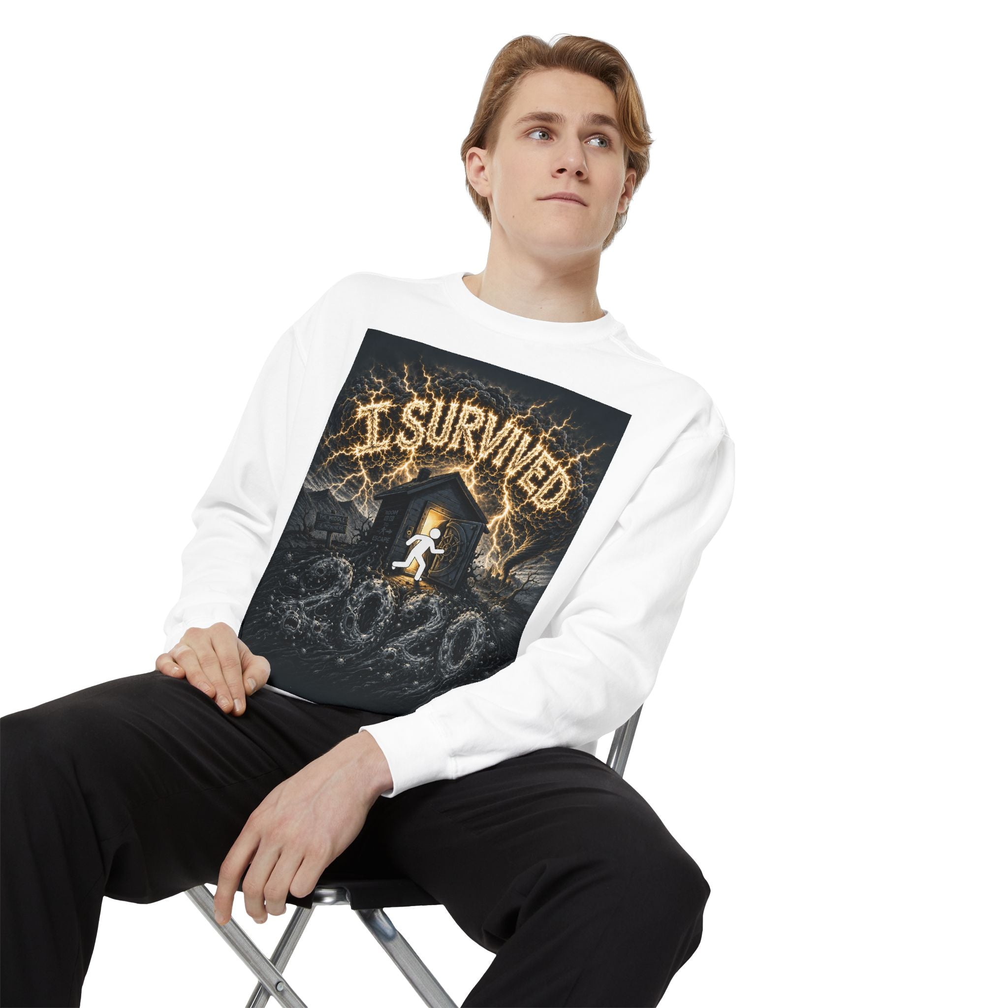 I Survived 2020 — Original PILOT Design Unisex Garment-Dyed Sweatshirt