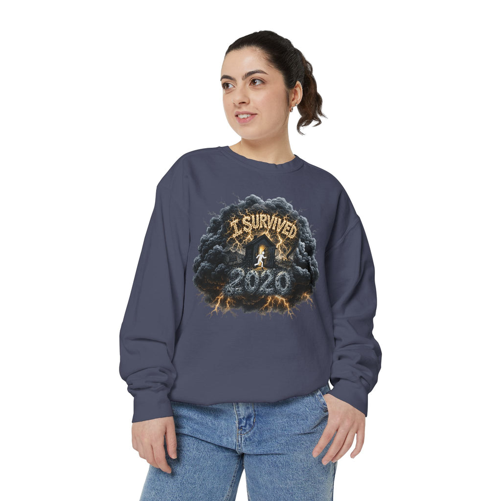 I Survived 2020 — Director's Cut Original Design Teaser Sweatshirt | Season 1 Premiere Drop Unisex Garment-Dyed Sweatshirt