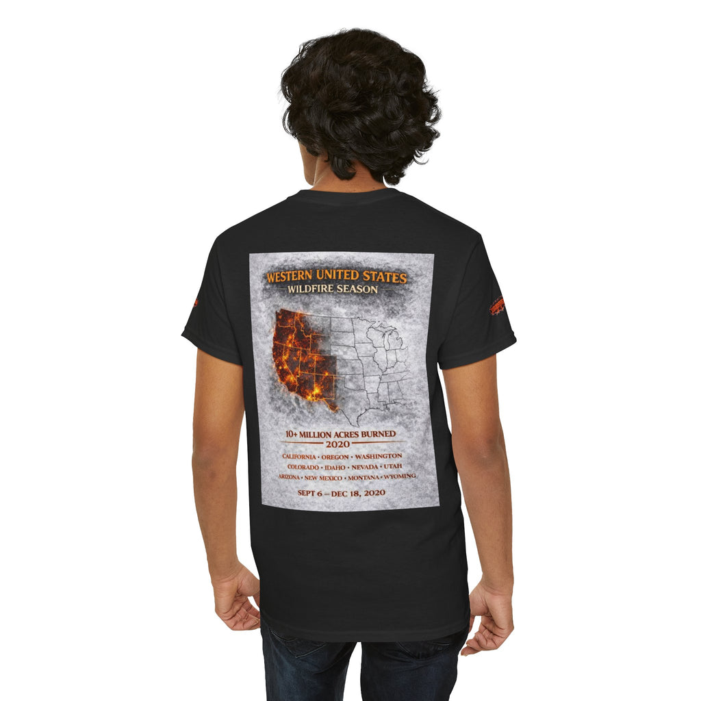 I Survived 2020 —  WILDFIRES S2:E4: Director's Cut Special Edition "Western U.S. Wildfire Season" Memorial Unisex Heavy Cotton Tee