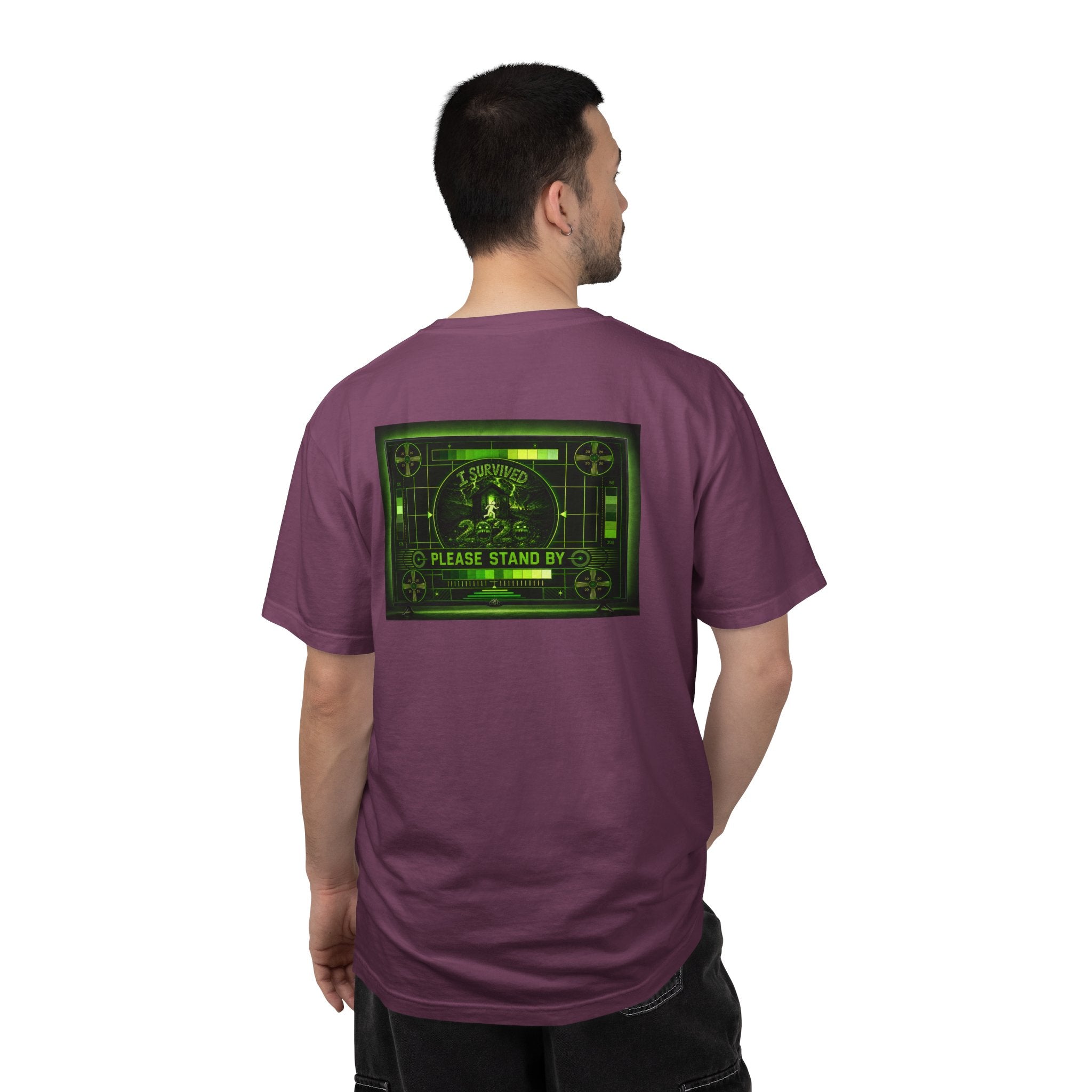 I Survived 2020 — "Please Stand By" Test Pattern Toxic Signal Tee Summer Premiere Unisex Garment-Dyed T-shirt
