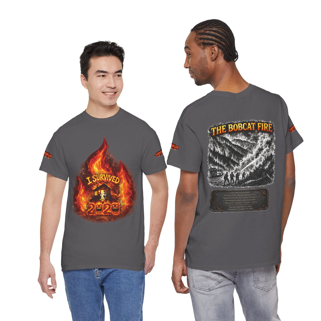 I Survived 2020 — Director's Cut S2:E2 "The Bobcat Fire" | Wildfire Edition Memorial Unisex Heavy Cotton Tee (SPECIAL EDITION)