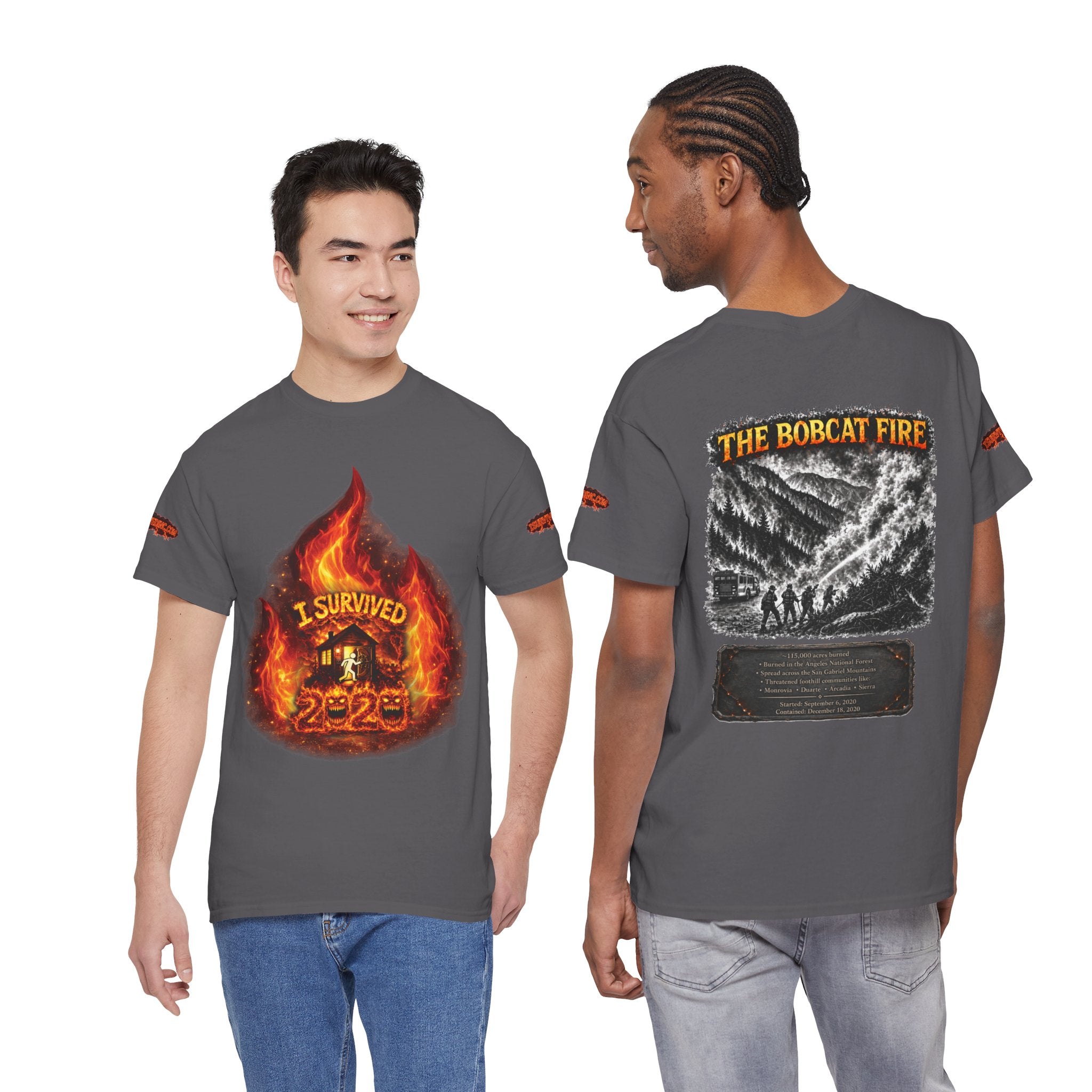 I Survived 2020 — Director's Cut S2:E2 "The Bobcat Fire" | Wildfire Edition Memorial Unisex Heavy Cotton Tee (SPECIAL EDITION)