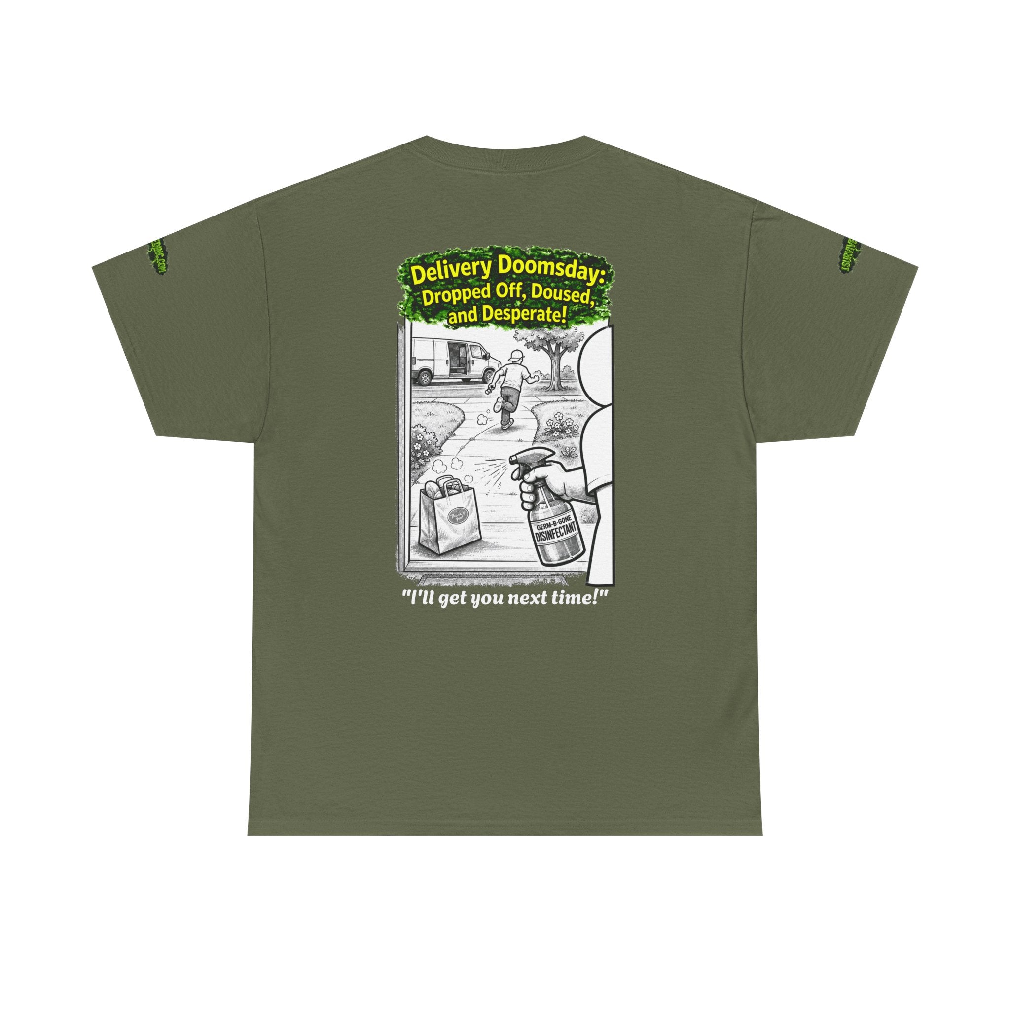 Sobreviví al 2020 — T1:E5 "El día del juicio final de las entregas" | Camiseta unisex de algodón pesado (Edición Pandemia) (EDICIÓN ESPECIAL)
