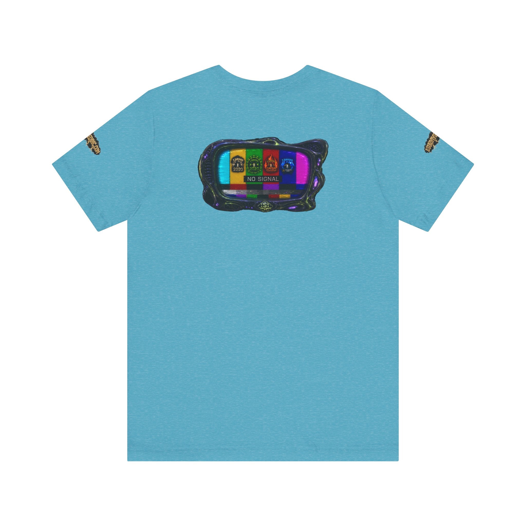 I Survived 2020 — "No Signal" Test Pattern Tee Alien Broadcast Finale Summer Premiere Unisex Jersey Short Sleeve Tee